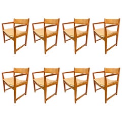 Rosewood and Teak Peter Hvidt Dining Chairs Set of 8
