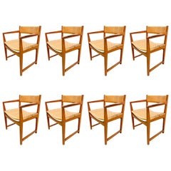 Rosewood and Teak Peter Hvidt Dining Chairs Set of 8