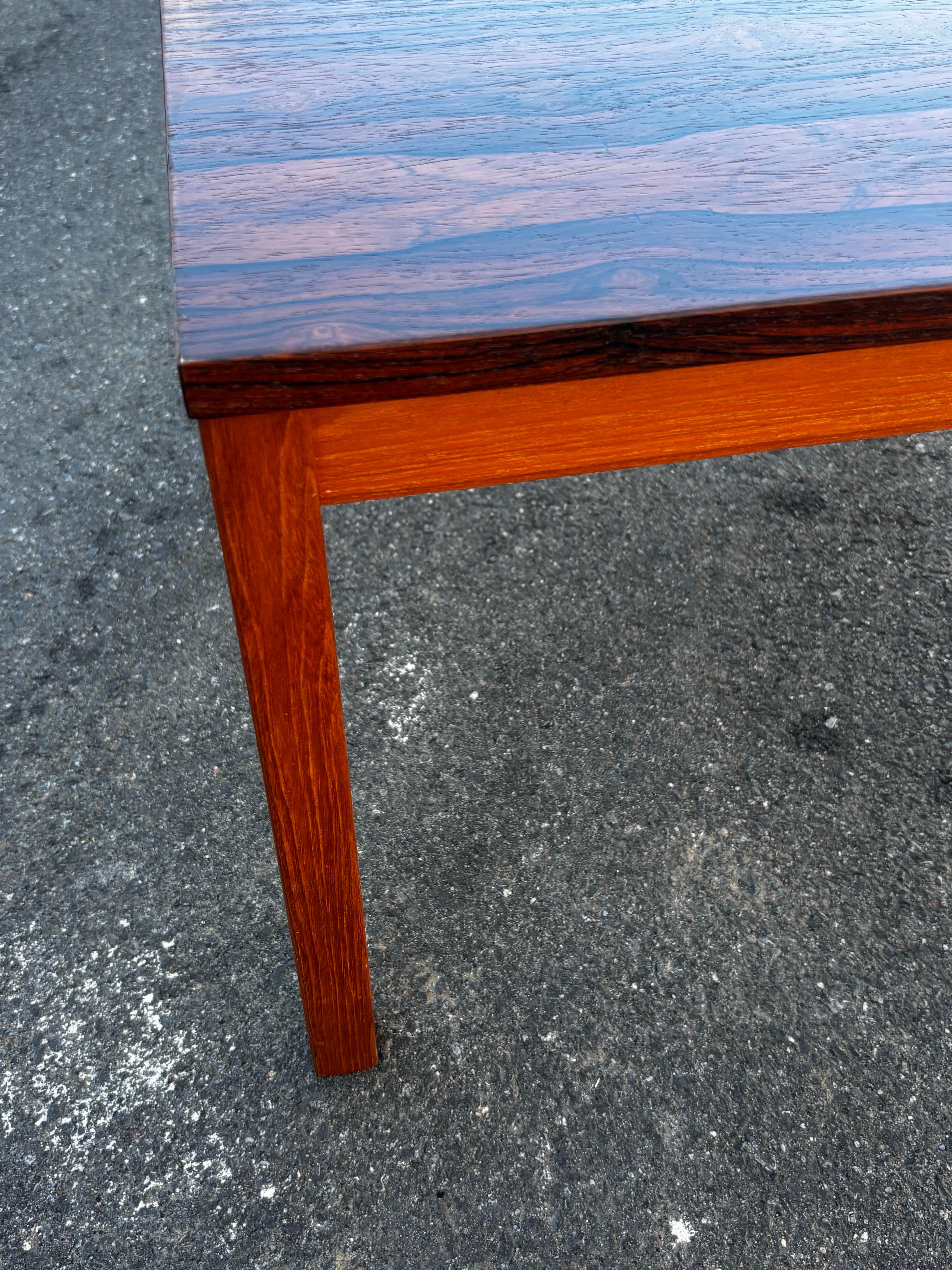 Danish Rosewood and Teak Side Table For Sale