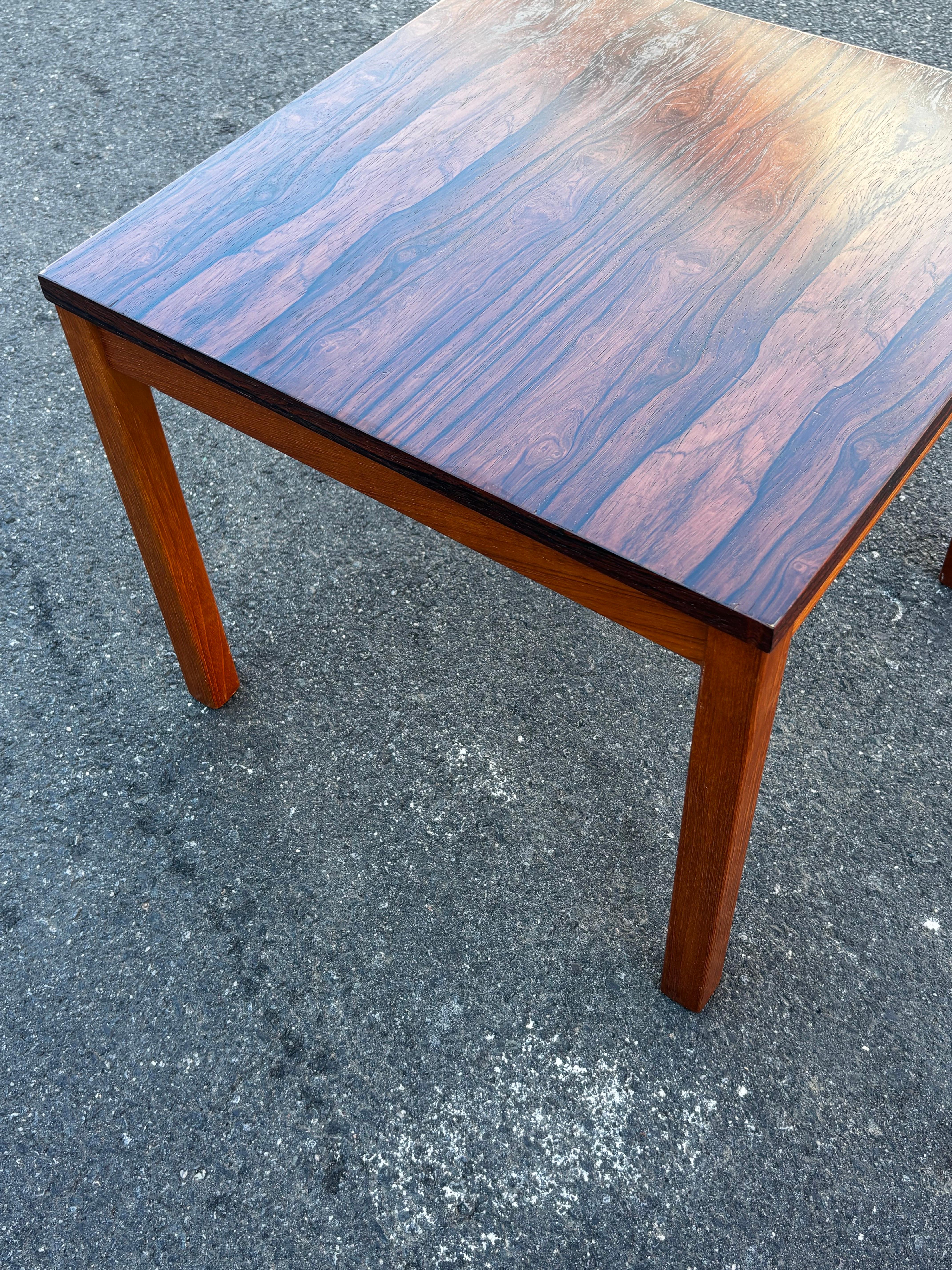 Rosewood and Teak Side Table In Good Condition For Sale In Philadelphia, PA