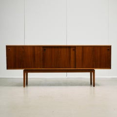 Rosewood and Teak Sideboard with Sliding Doors and Drawers, 1960s