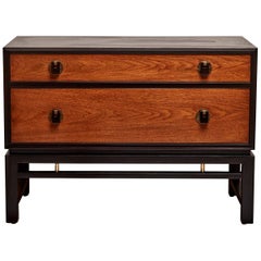 Rosewood and Walnut 2-Drawer Chest by Edward Wormley for Dunbar