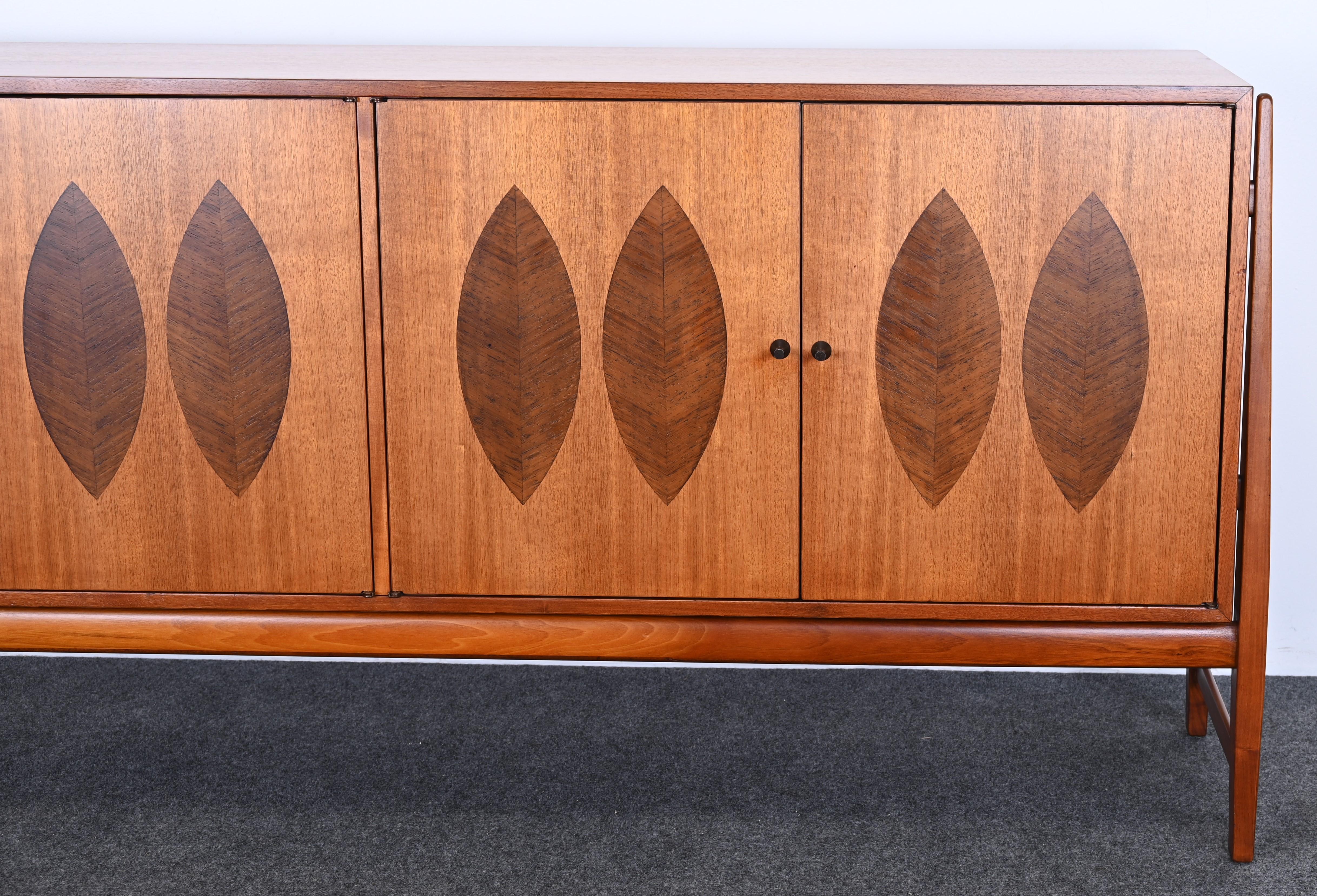 Rosewood and Walnut Credenza designed by Kipp Stewart for Calvin, 1960s 5