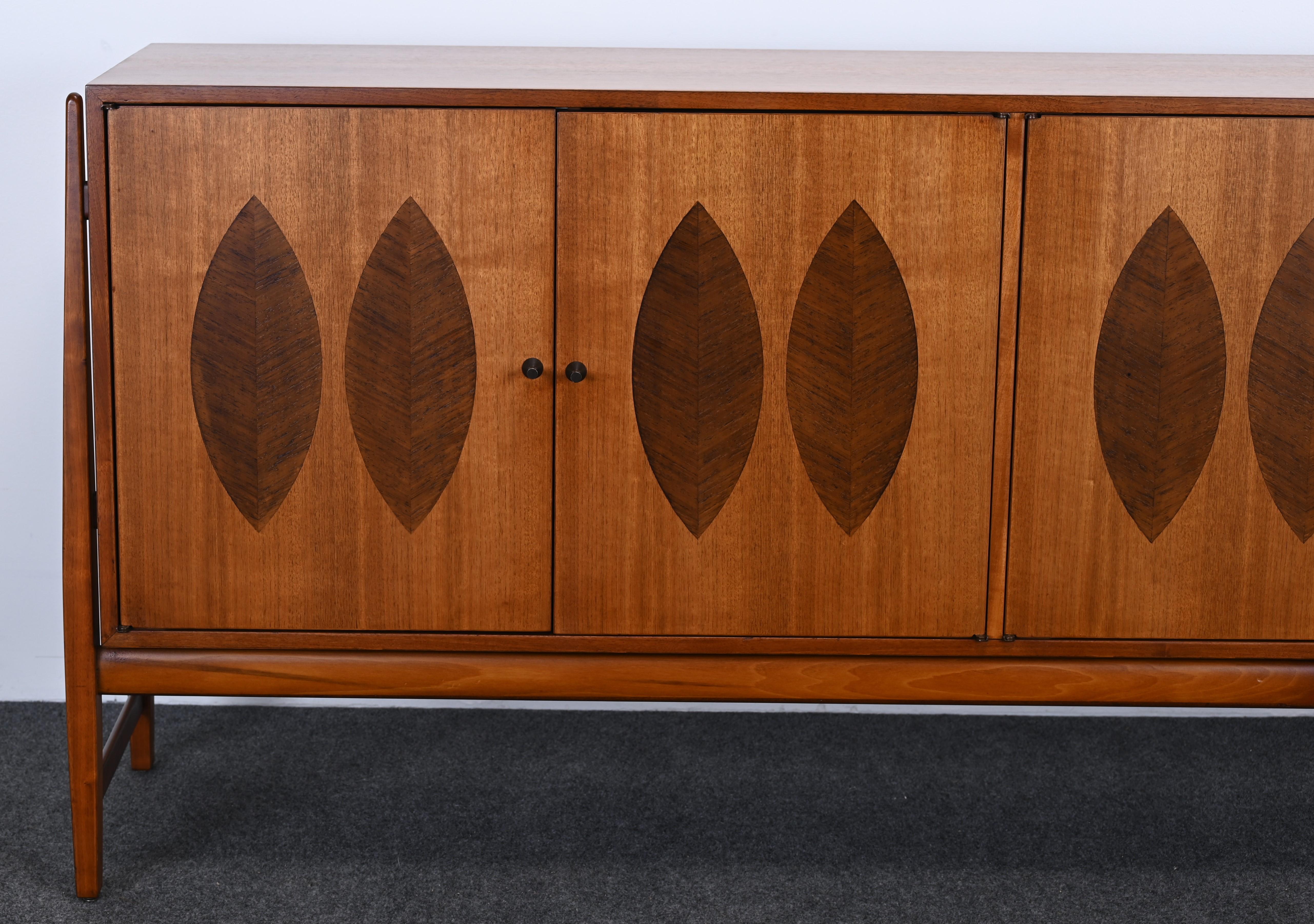 Rosewood and Walnut Credenza designed by Kipp Stewart for Calvin, 1960s 6
