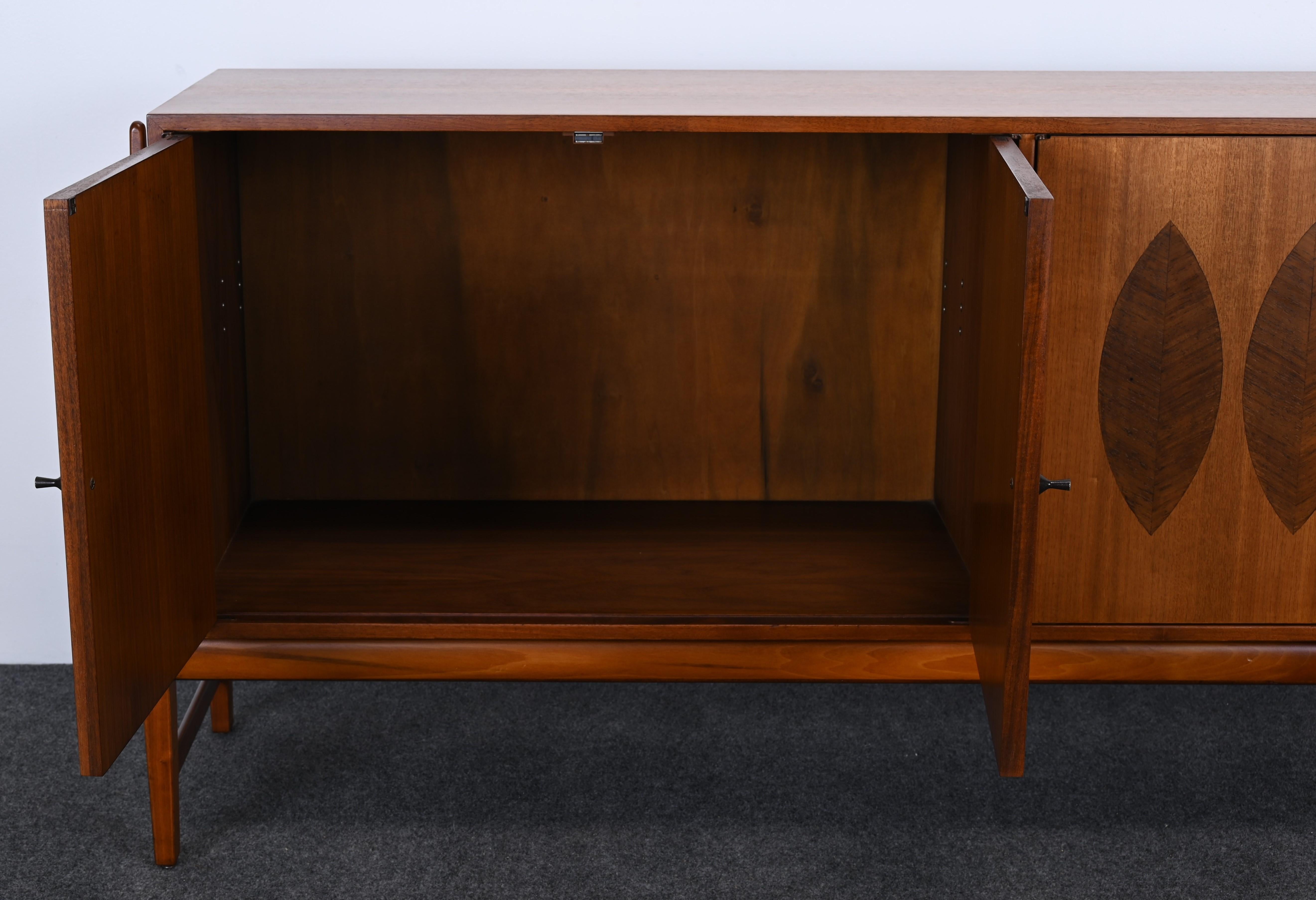 Rosewood and Walnut Credenza designed by Kipp Stewart for Calvin, 1960s 7