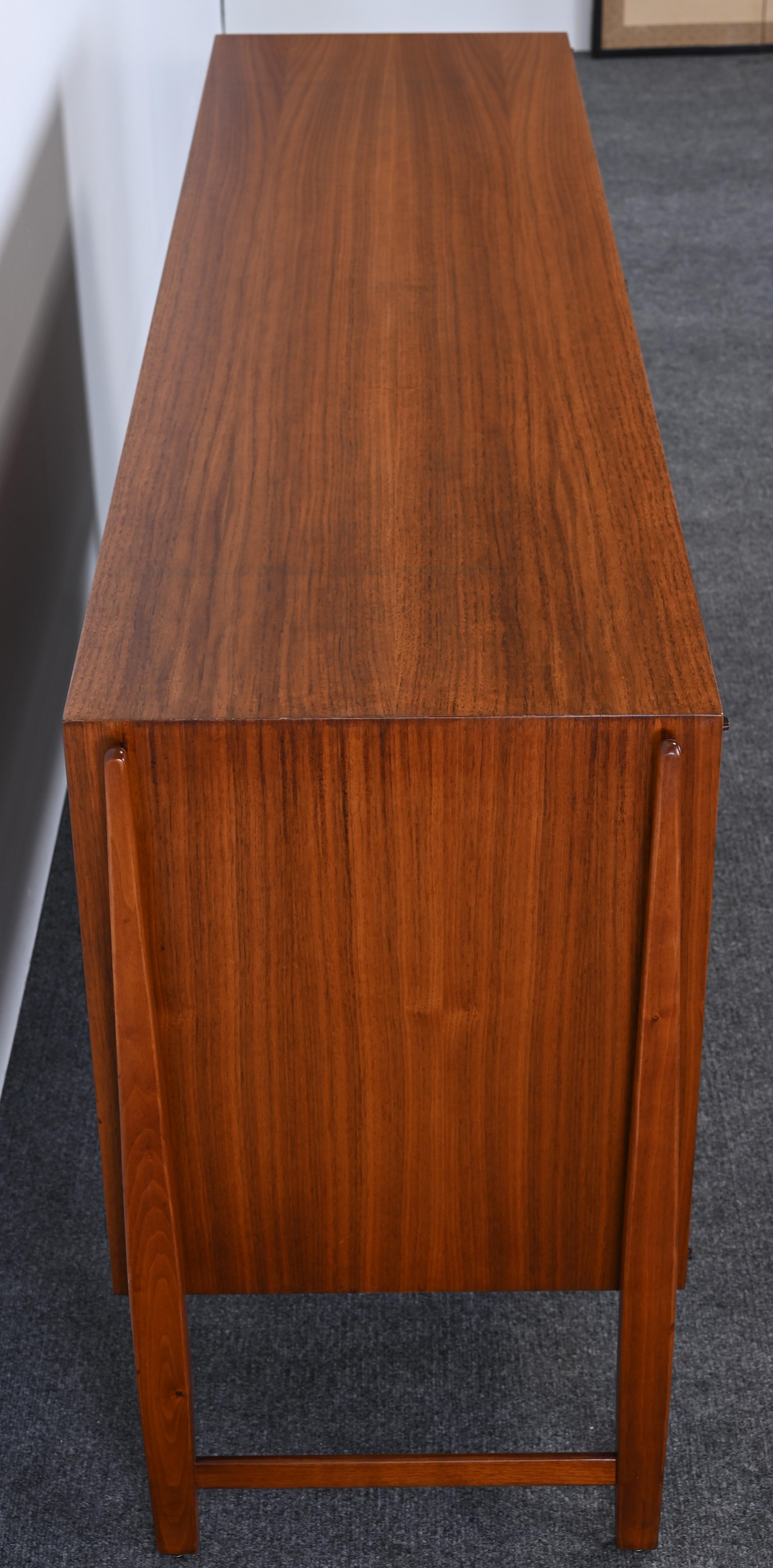 Rosewood and Walnut Credenza designed by Kipp Stewart for Calvin, 1960s 3