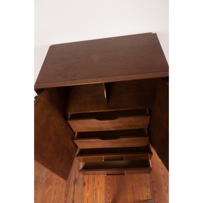 Rosewood and Walnut Gentleman's Wardrobe Dresser by Lane, circa 1965 at 1stDibs
