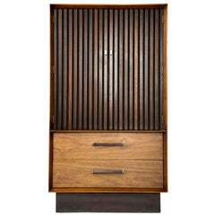 Rosewood and Walnut Gentleman's Wardrobe Dresser by Lane, circa 1965