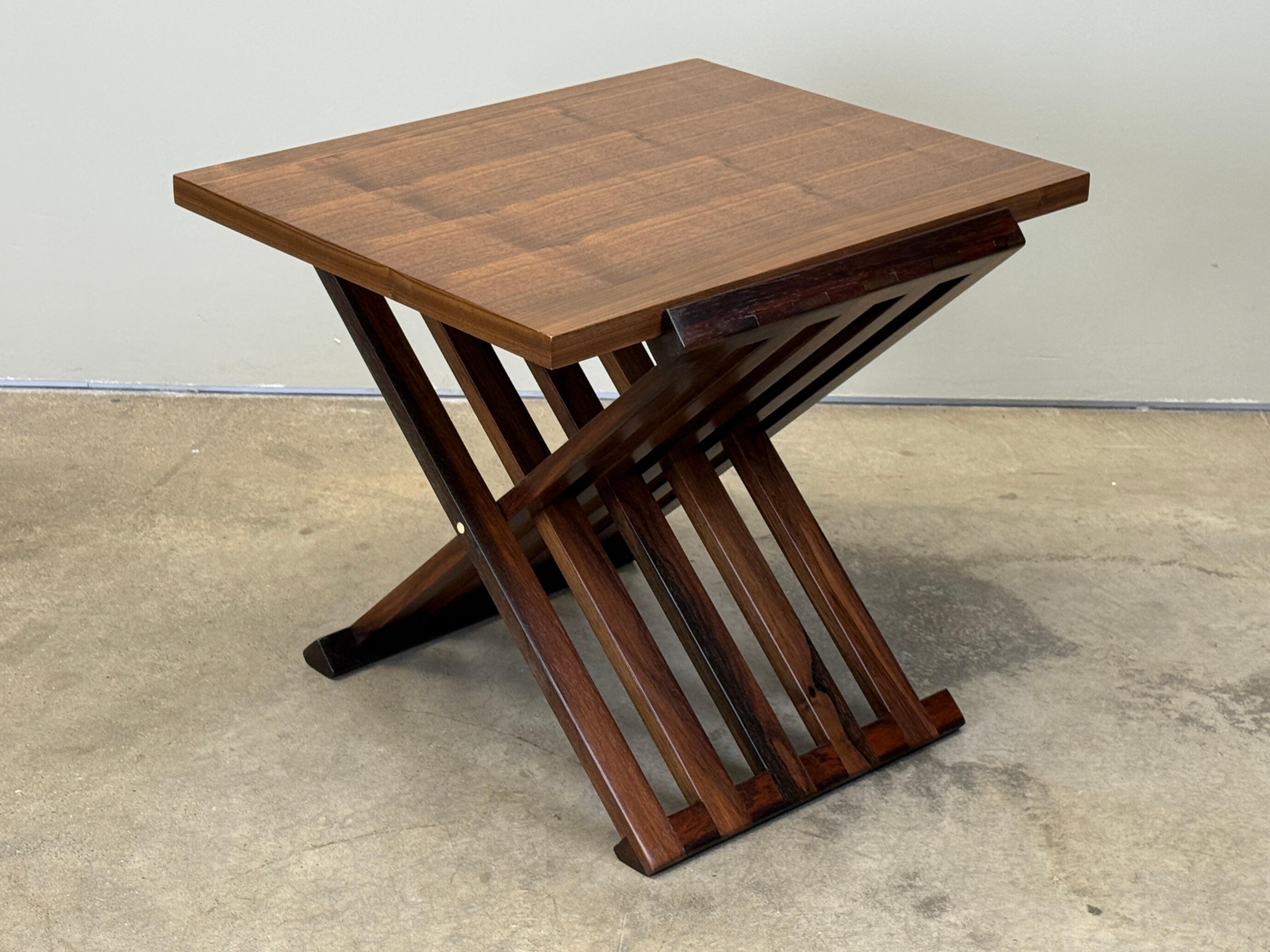 Rosewood and Walnut Table by Edward Wormley for Dunbar For Sale 7