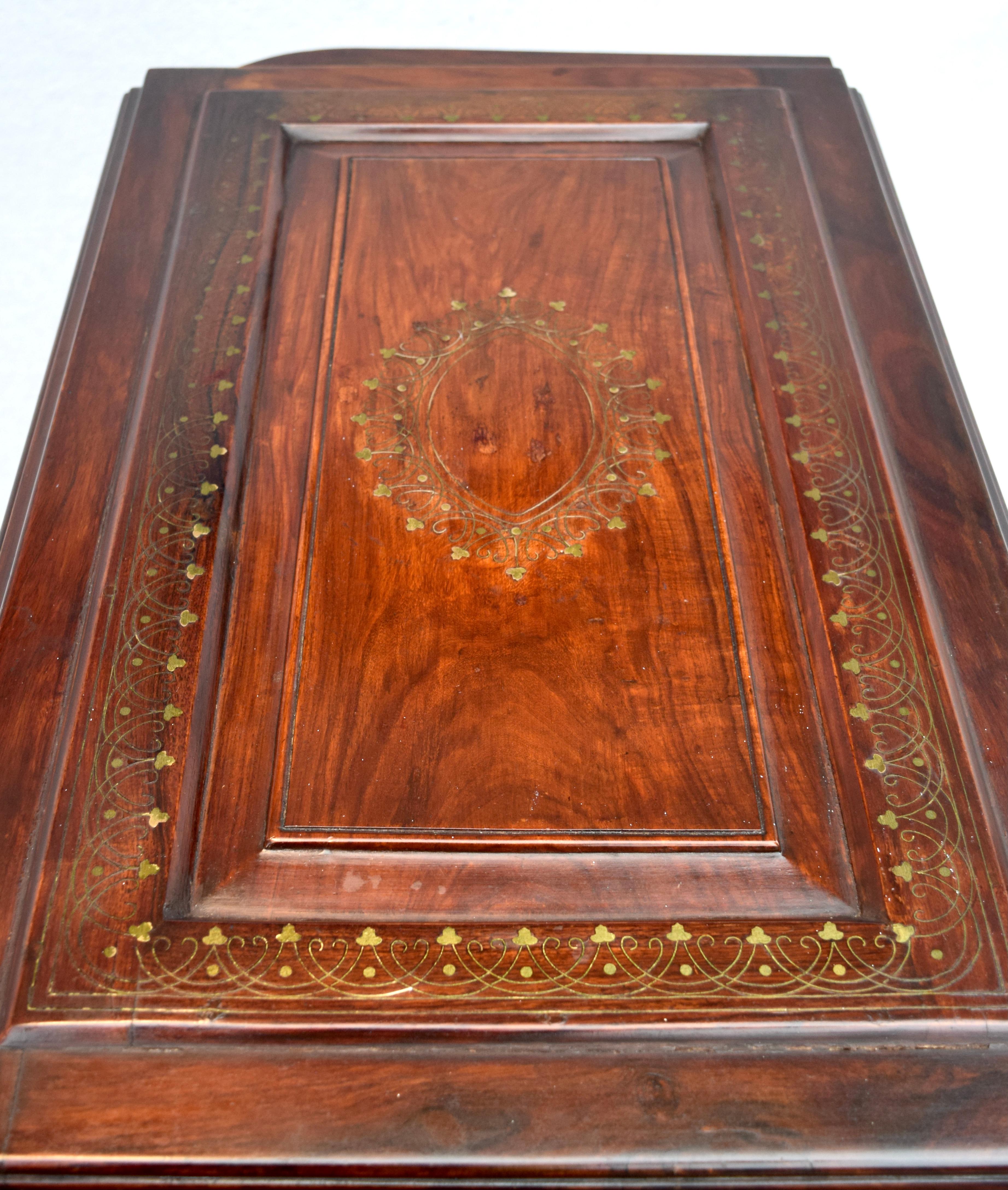 Rosewood Anglo Indian Dry Bar or Display Cabinet by M. Hayat & Bros. Ltd For Sale 2