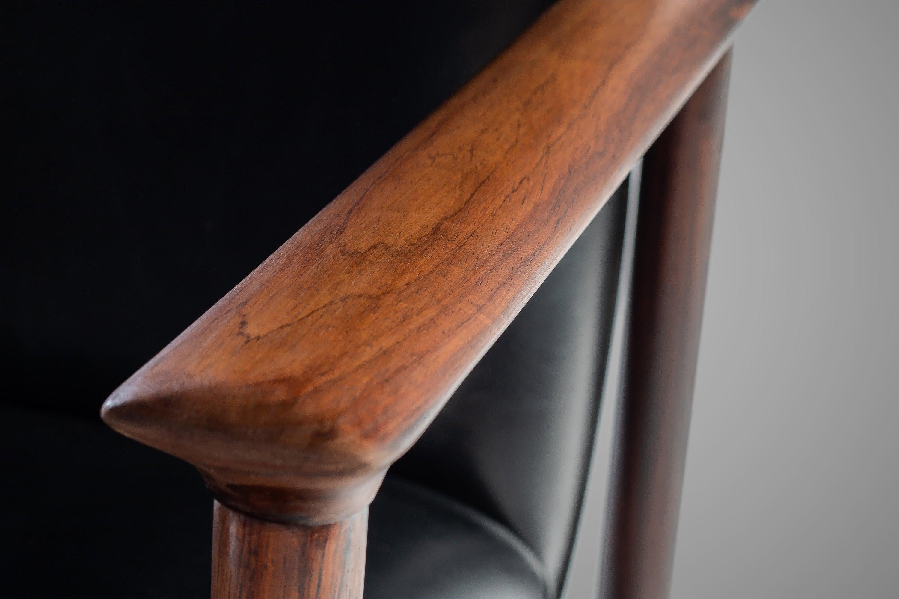 Rosewood Arm / Lounge Chair by Sven Ivar Dysthe for Dokka Møbler, Norway For Sale 11