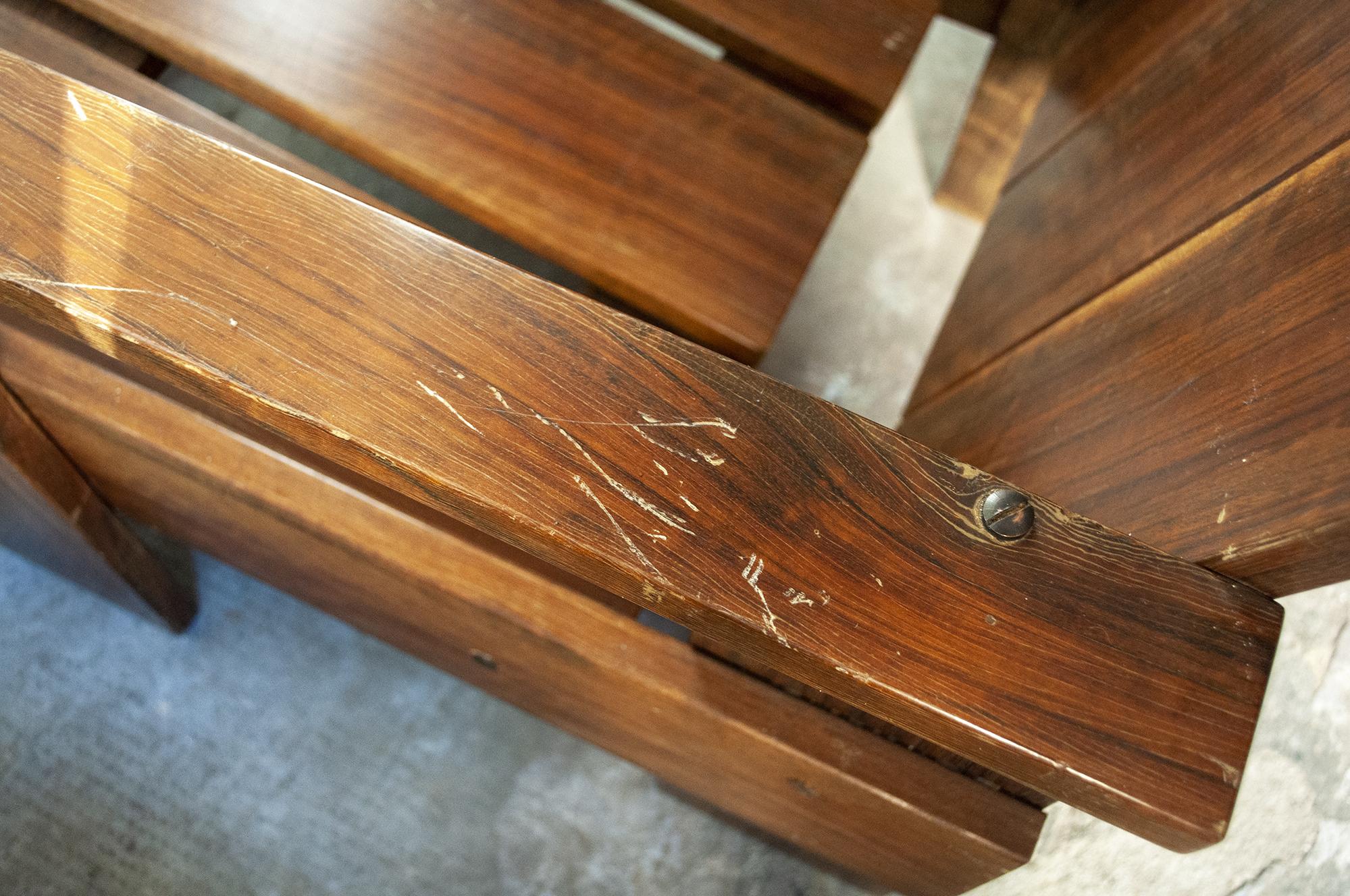 Rosewood Armchair with Brass Screws, Inspired by Gerrit Rietveld Bauhaus, 1950s For Sale 4