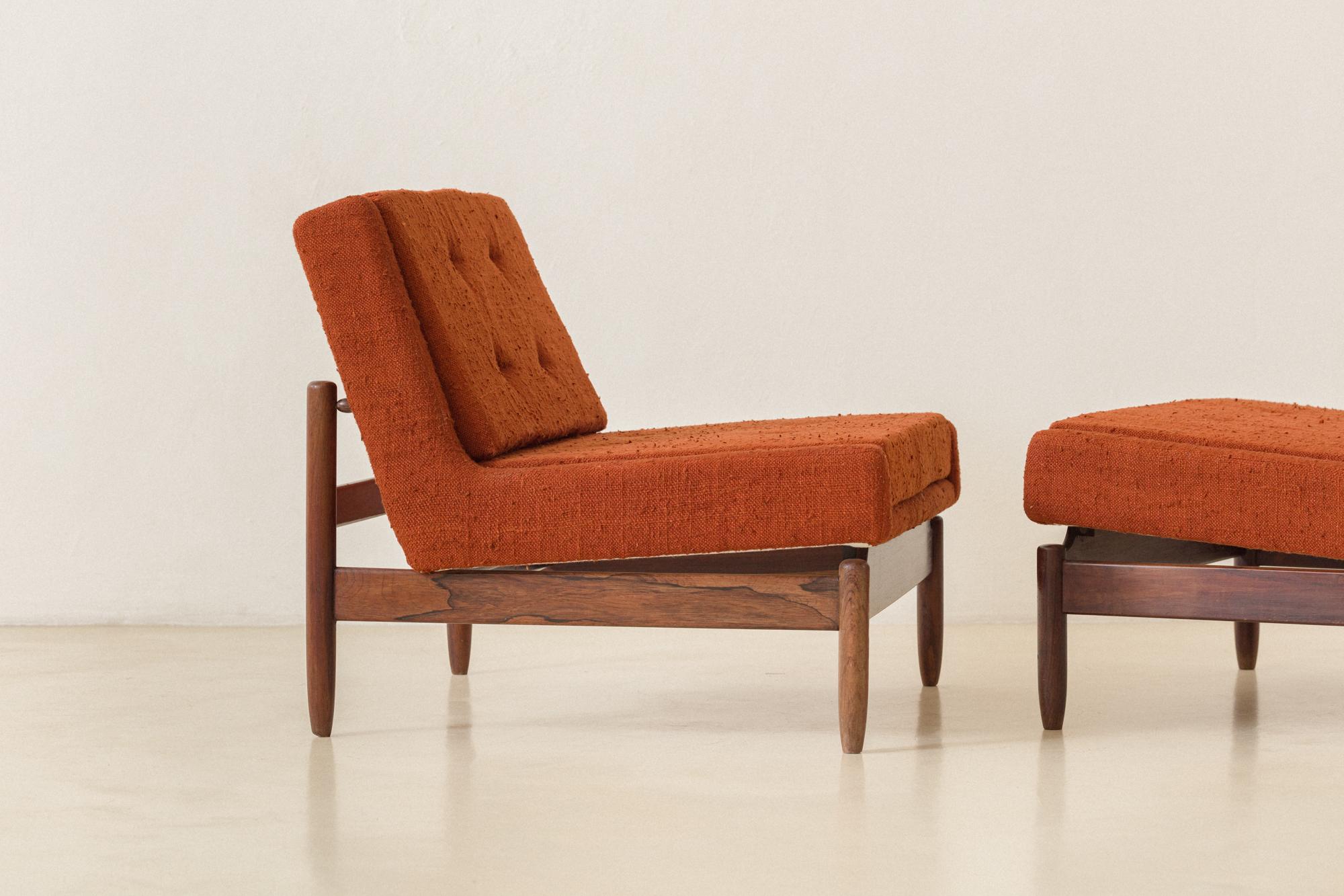 Mid-20th Century Rosewood Armchairs by Móveis Cantù, 1960s, Brazilian Midcentury For Sale