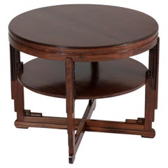 Rosewood Art Deco Amsterdam School Coffee Table by Max Coini Amsterdam, 1920s