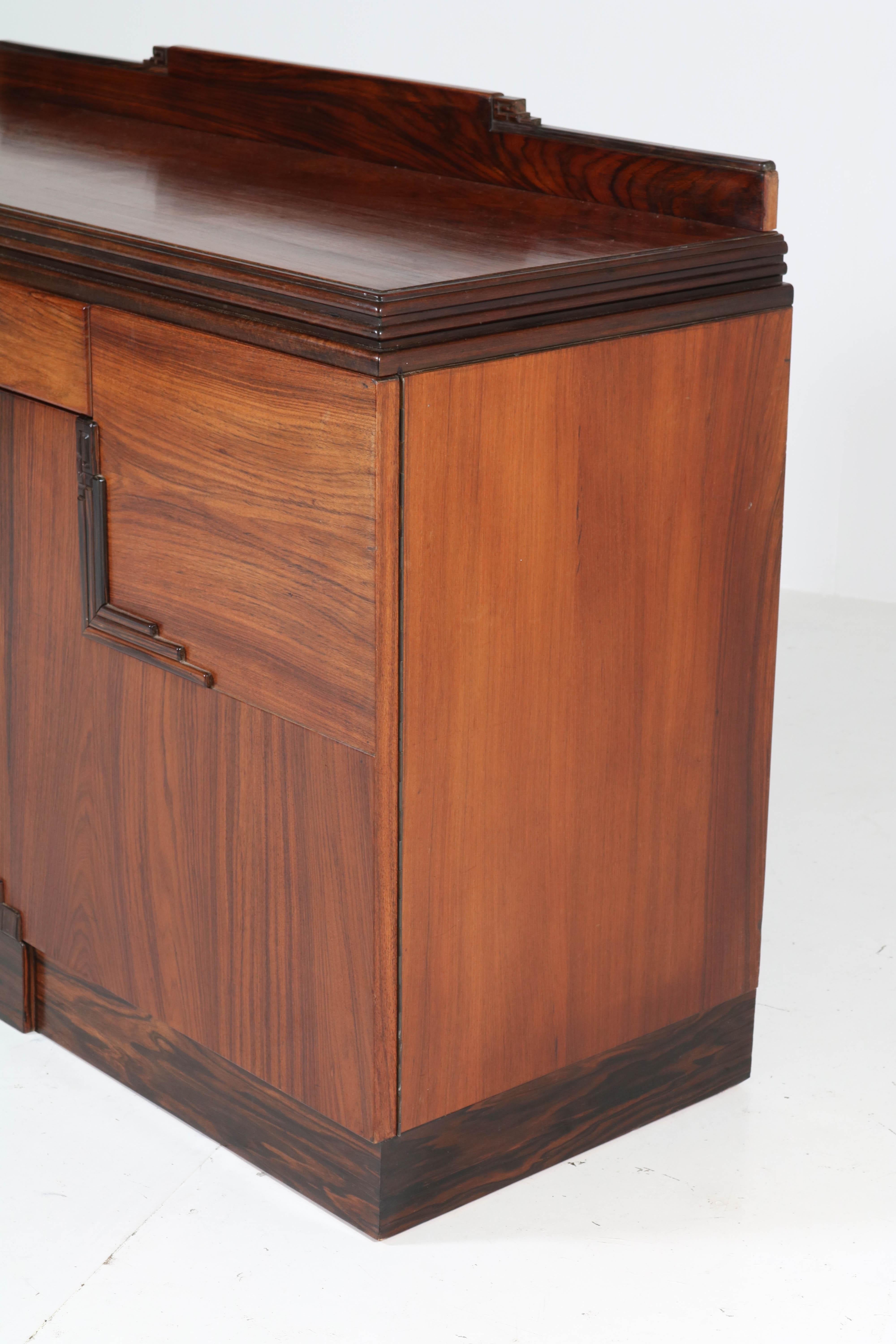 Rosewood Art Deco Amsterdam School Credenza or Sideboard by Fa. Drilling, 1920s 6