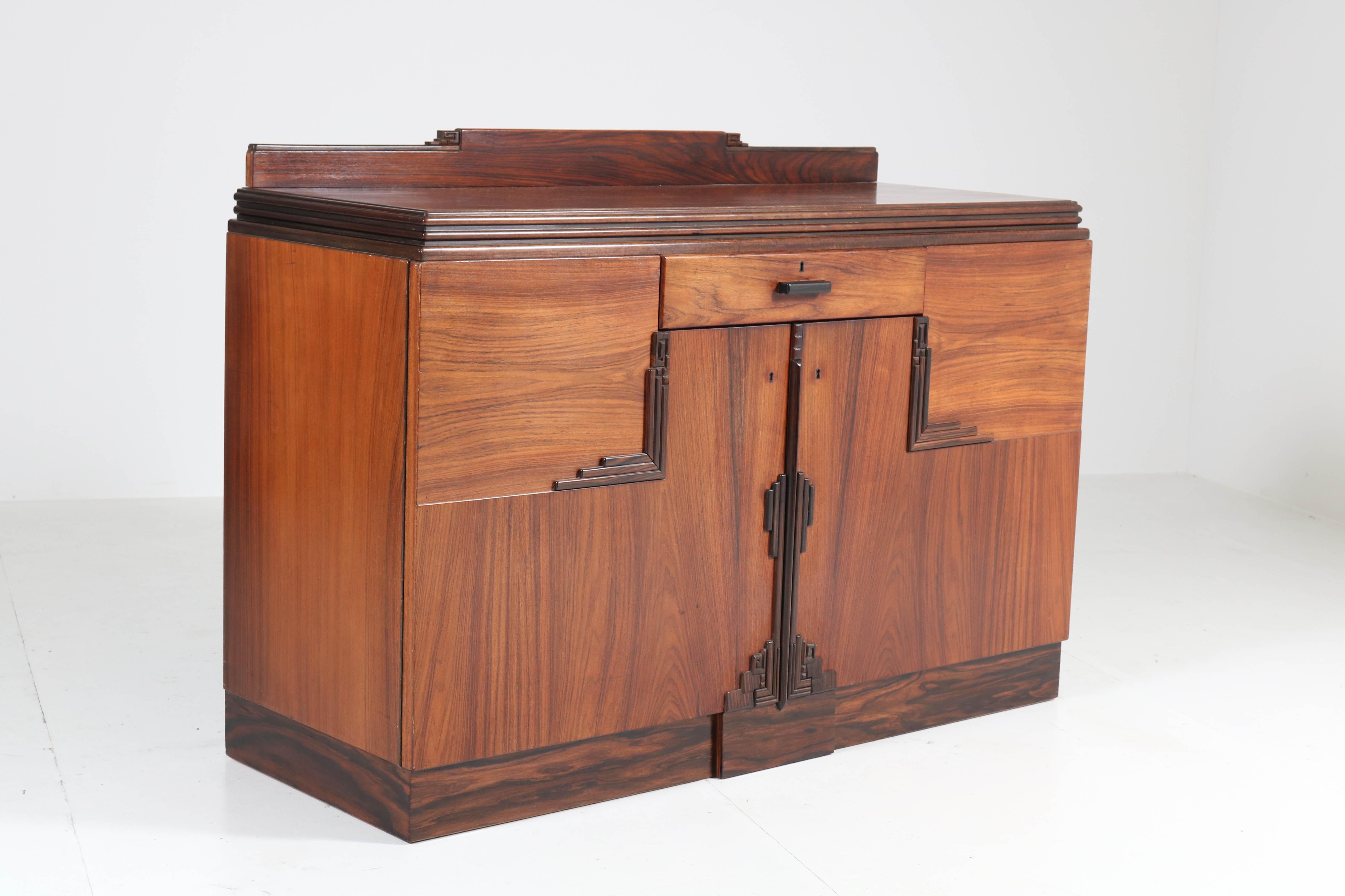 Rosewood Art Deco Amsterdam School Credenza or Sideboard by Fa. Drilling, 1920s 2