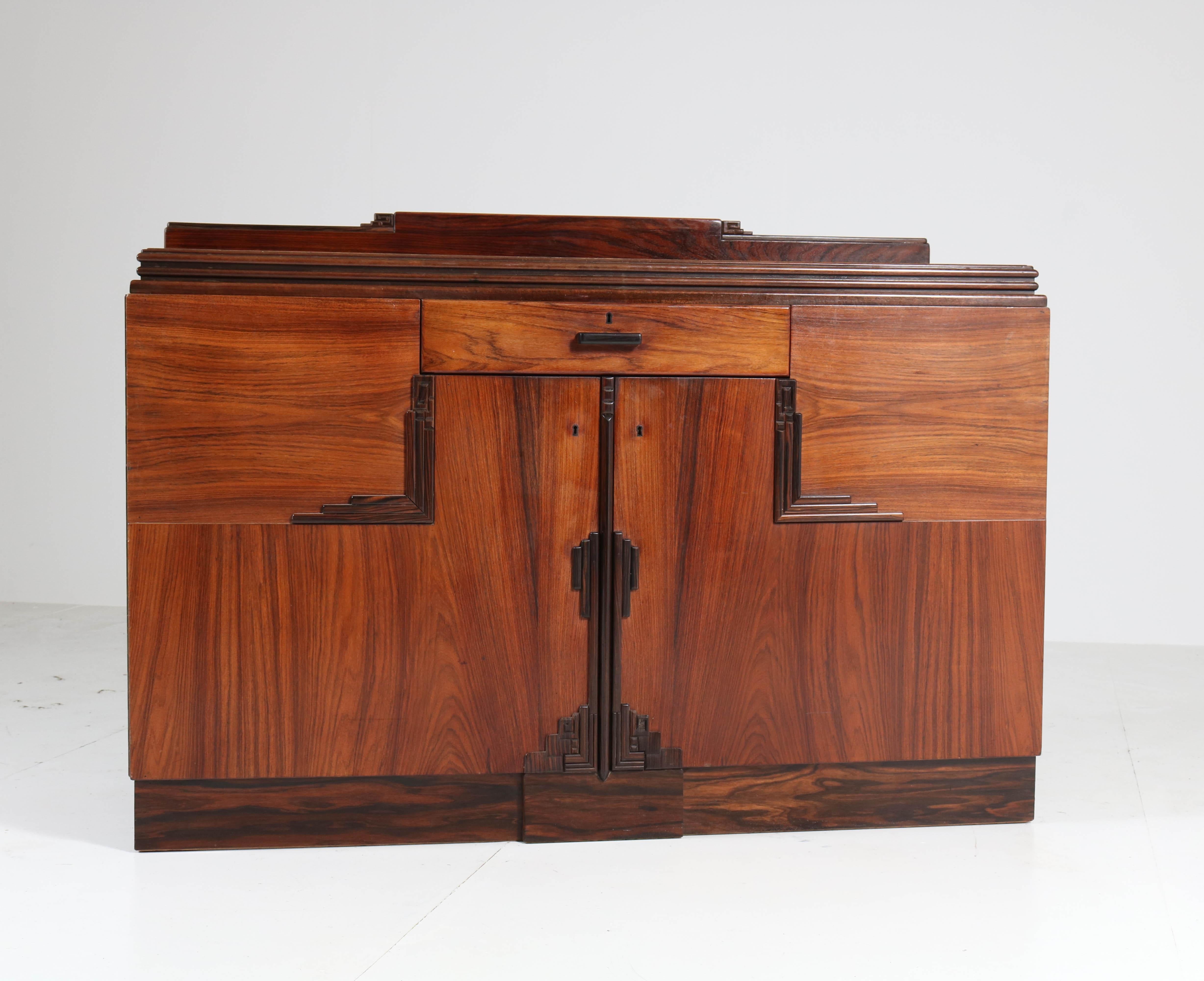 Rosewood Art Deco Amsterdam School Credenza or Sideboard by Fa. Drilling, 1920s 3