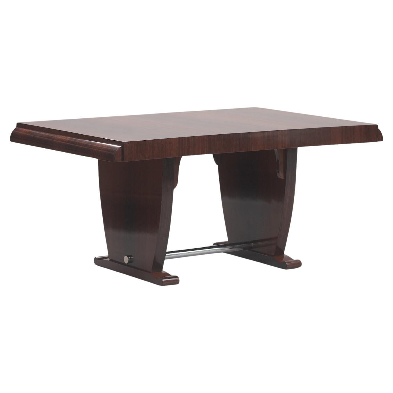 Rosewood Art Deco Dining Table For Sale