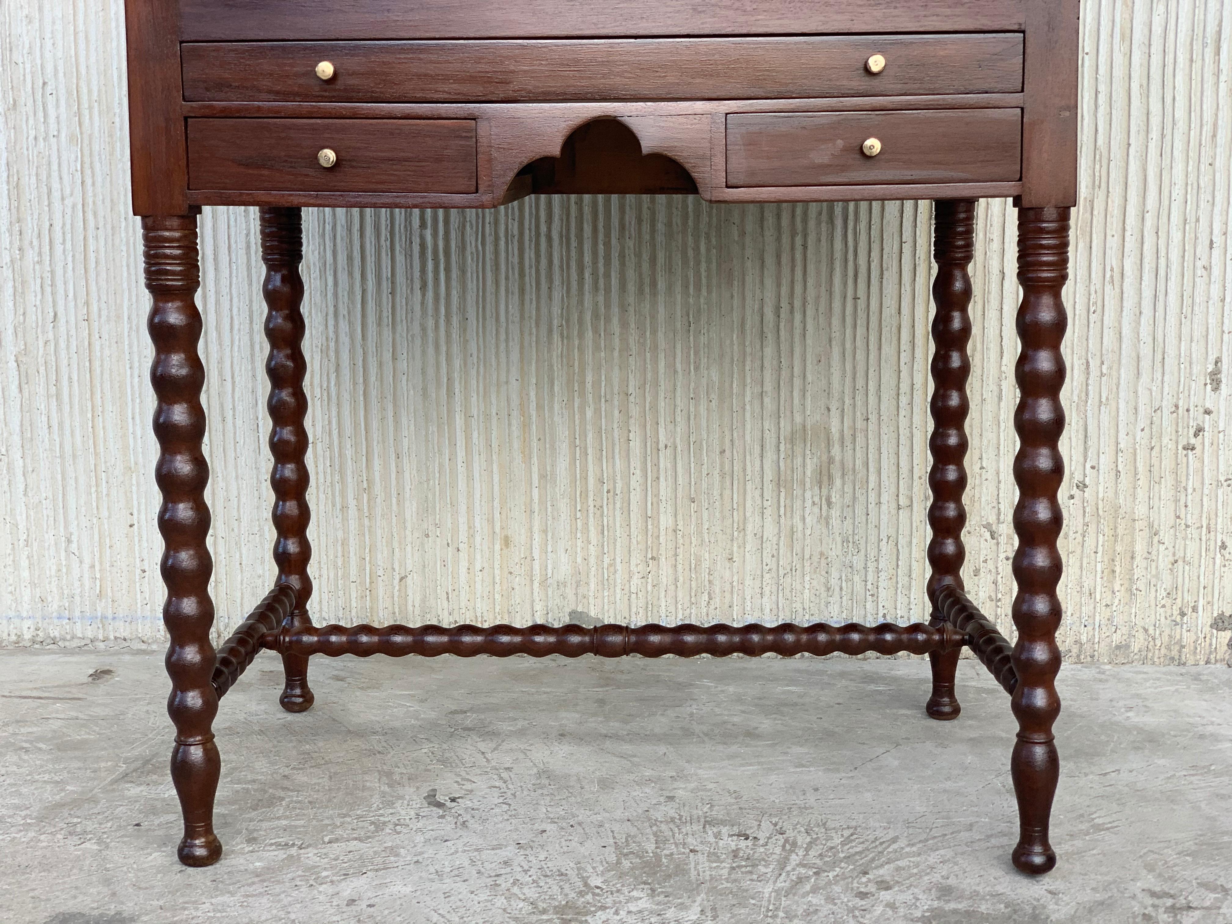 Rosewood Art Deco Open Up Vanity or Secretary Desk, Dressing Table 3