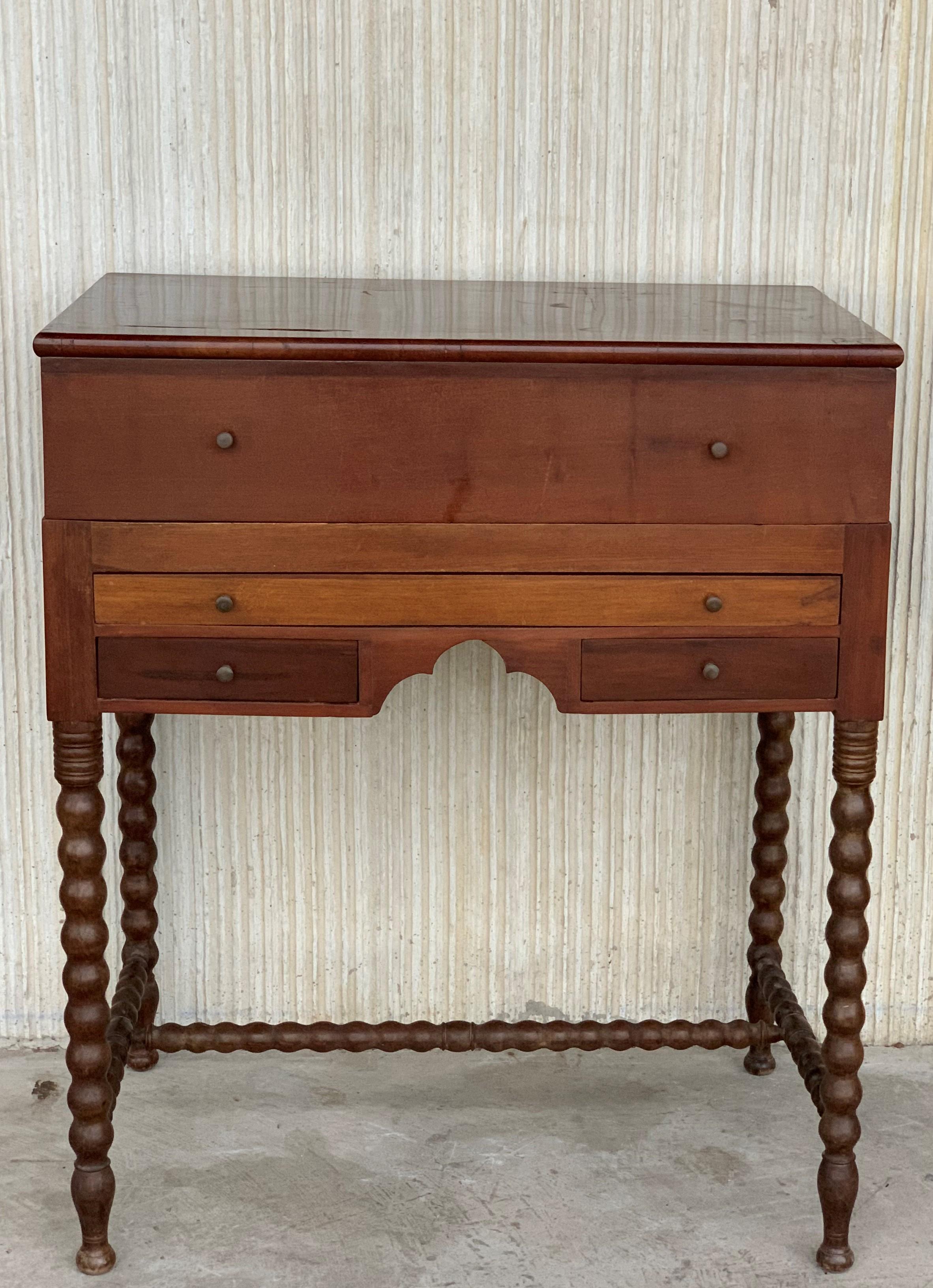 French Rosewood Art Deco Open Up Vanity or Secretary Desk. Dressing Table