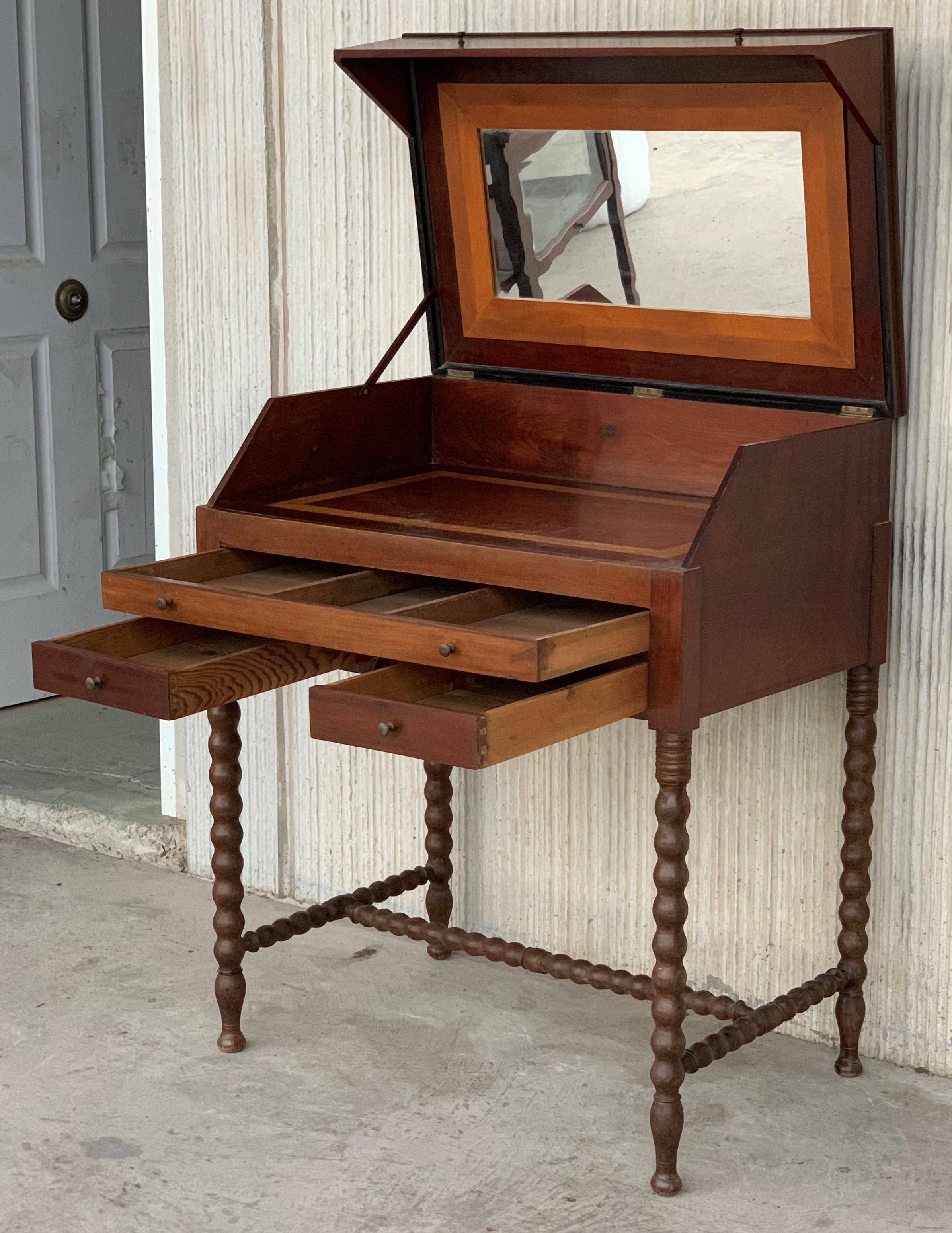 Rosewood Art Deco Open Up Vanity or Secretary Desk. Dressing Table In Good Condition In Miami, FL