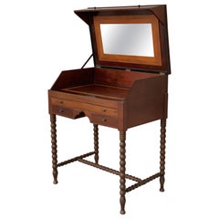 Antique Rosewood Art Deco Open Up Vanity or Secretary Desk. Dressing Table