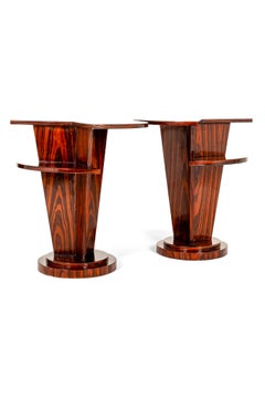 Rosewood Art Deco Side Tables