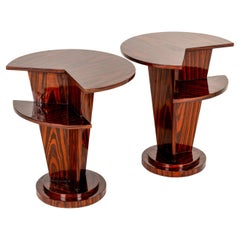 Rosewood Art Deco Side Tables