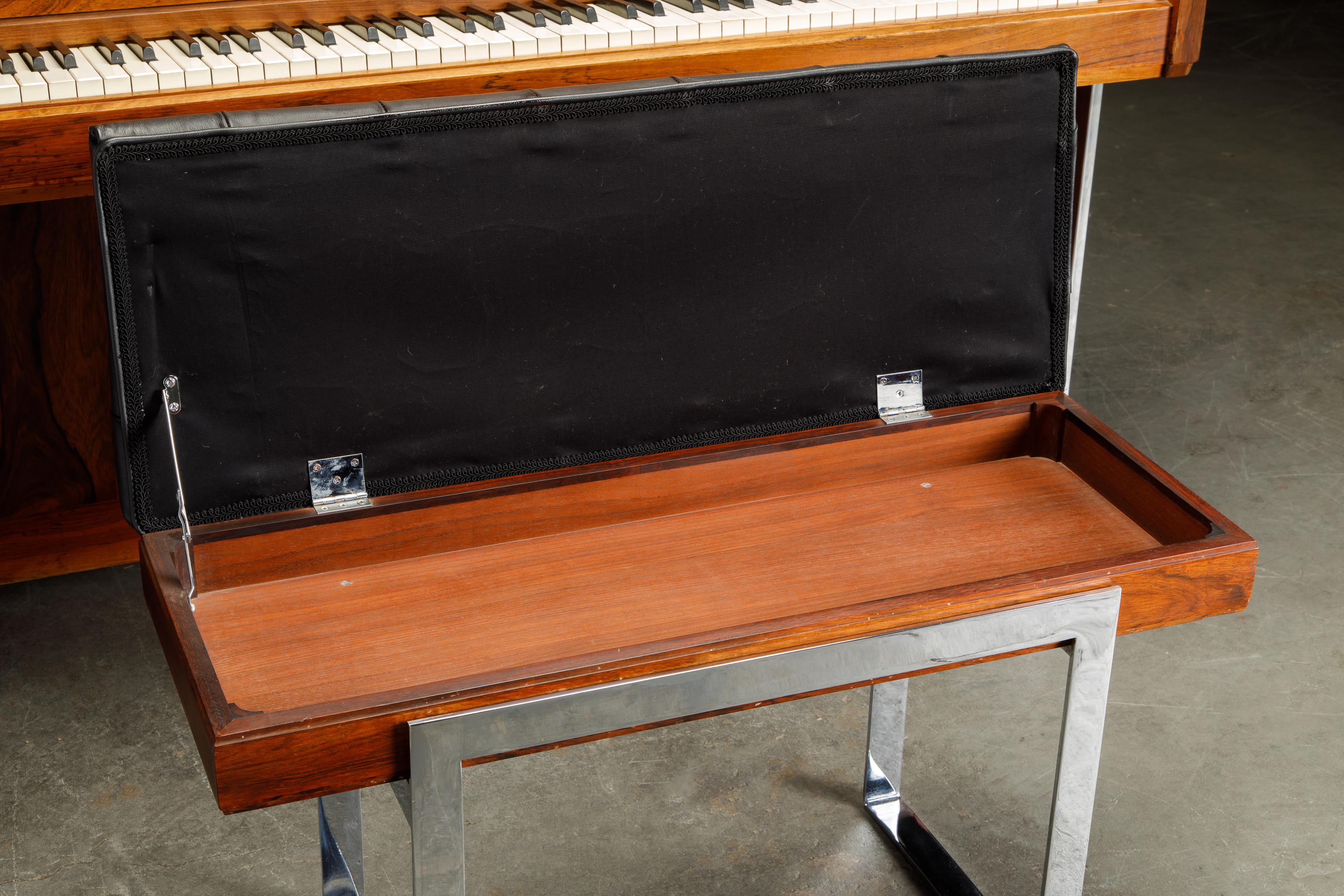 Rosewood 'Artist Spinet' Mid-Century Modern Piano by Kimball, c. 1960s, Signed 2
