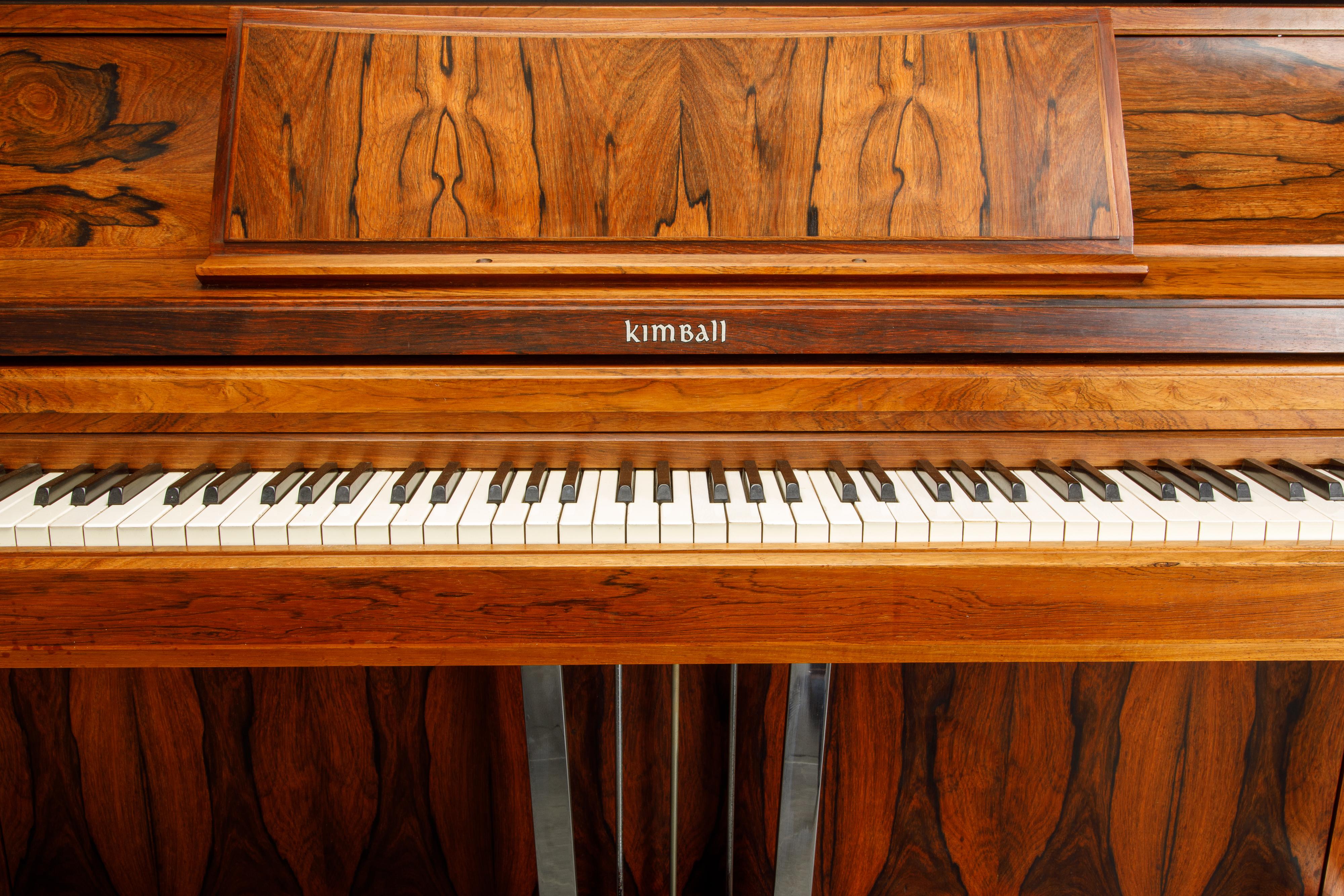 Mid-20th Century Rosewood 'Artist Spinet' Mid-Century Modern Piano by Kimball, c. 1960s, Signed