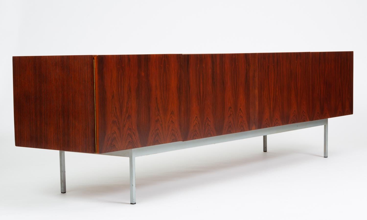 Rosewood B40 Credenza by Dieter Waeckerlin for Idealheim or Behr In Excellent Condition In Los Angeles, CA