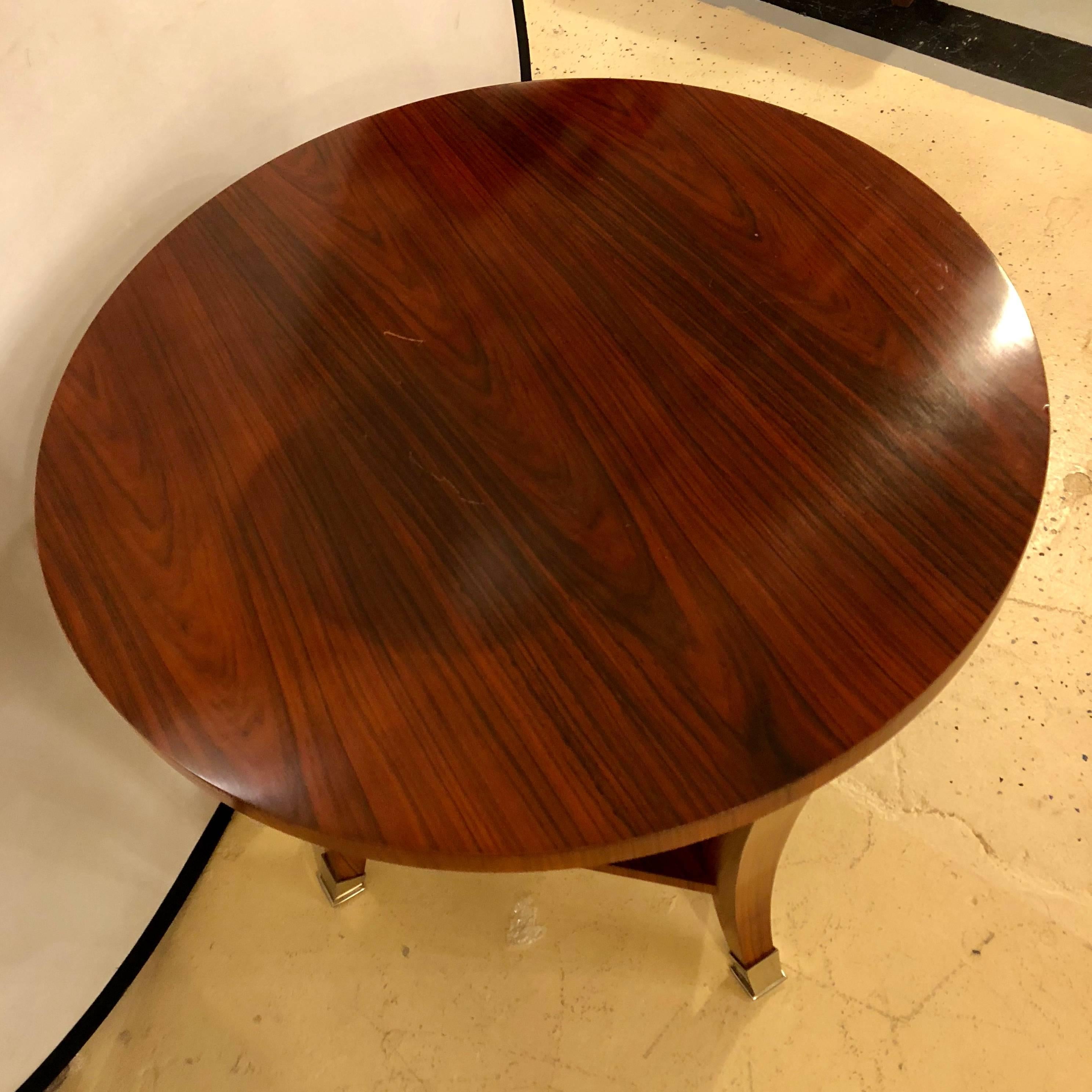 Neoclassical Rosewood Baker End or Lamp Table Designed by Barbard Barry
