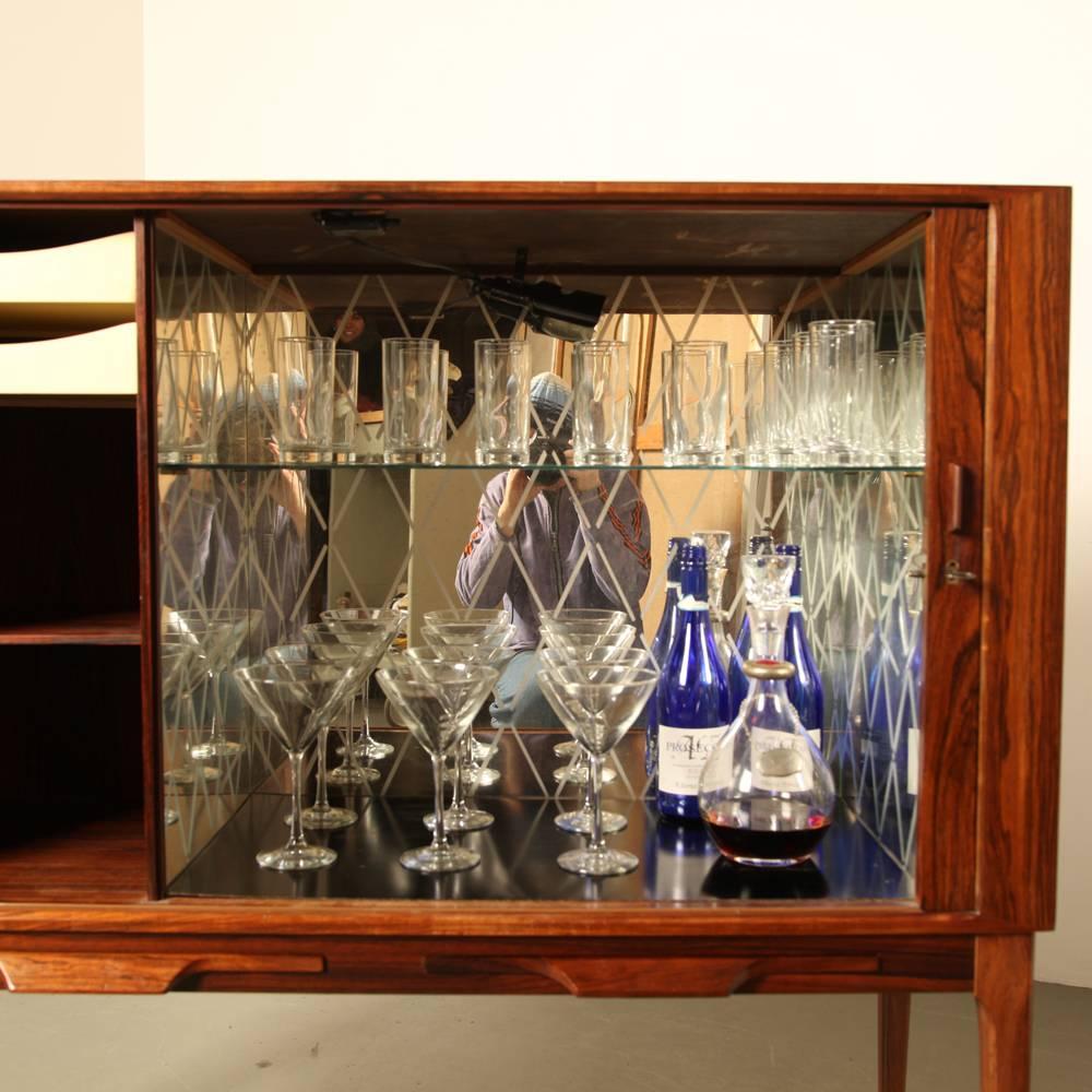 Mid-Century Modern Rosewood bar cabinet by Kurt Østervig for K P Møbler Denmark For Sale