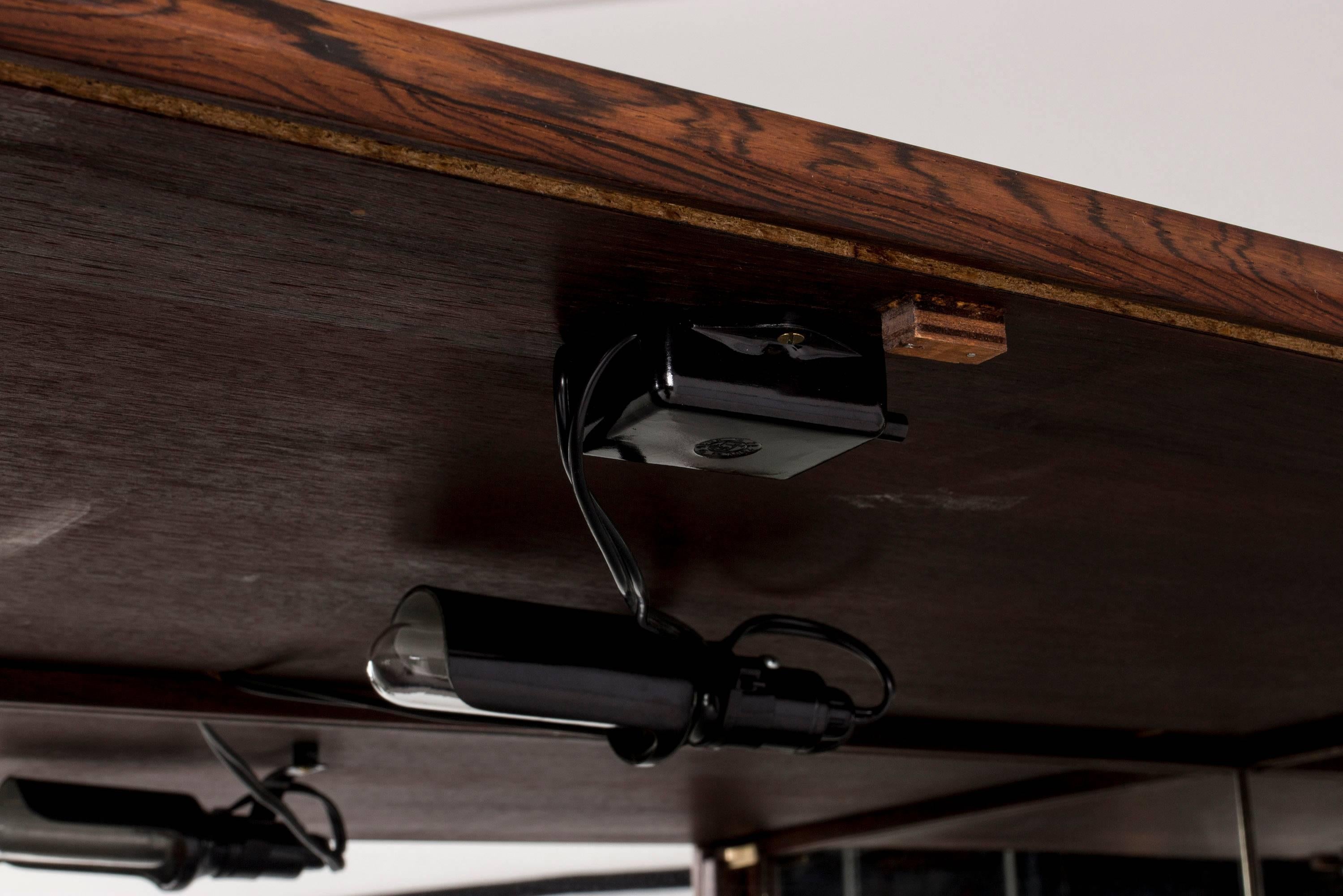 Glass Rosewood Bar Cabinet by Kurt Østervig