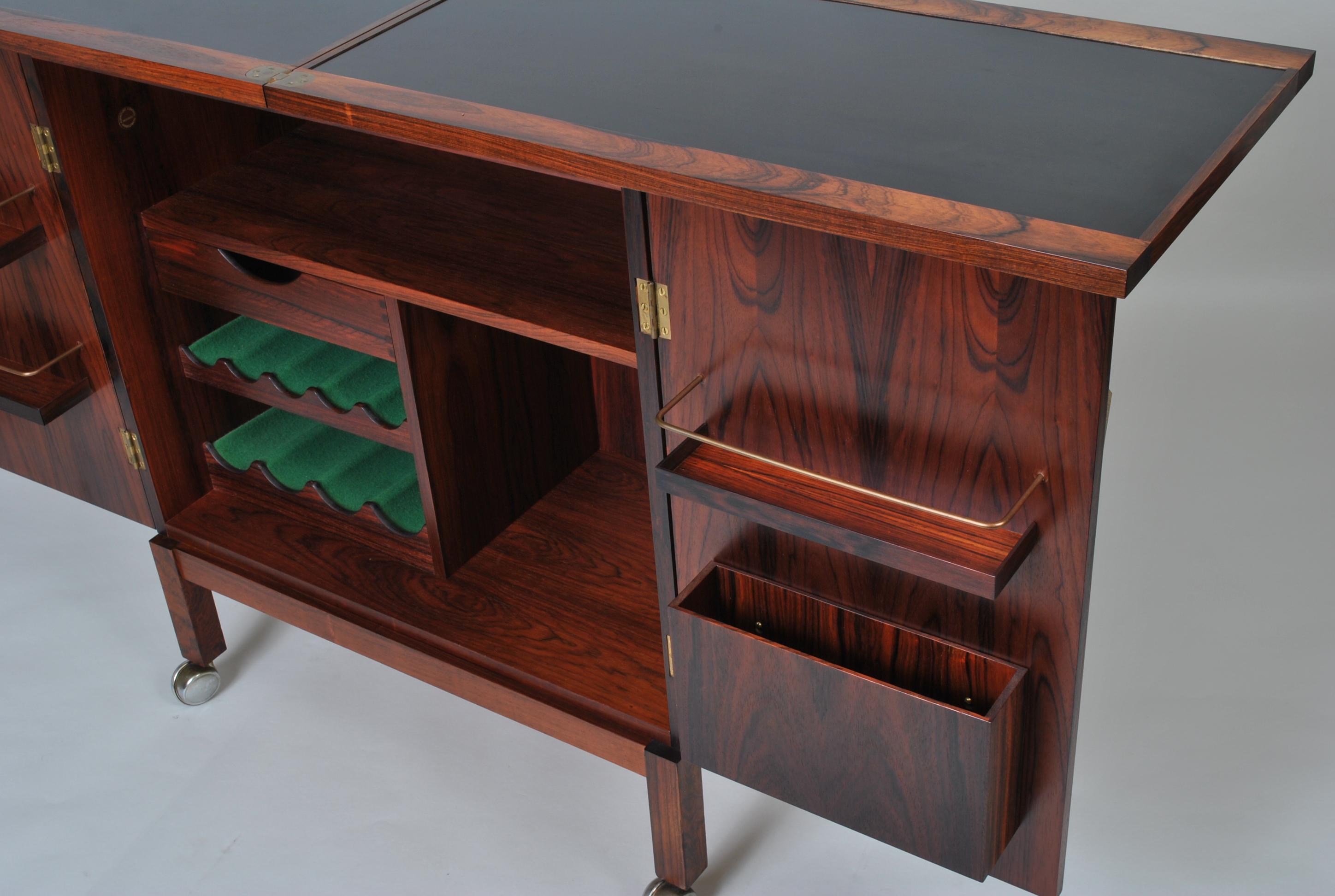 Norwegian Rosewood Bar Cabinet by Torbjørn Afdal