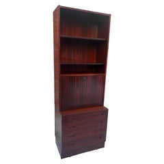 Rosewood Bar Cabinet, Mid-20th Century, Adjustable Glass Shelves, 1975