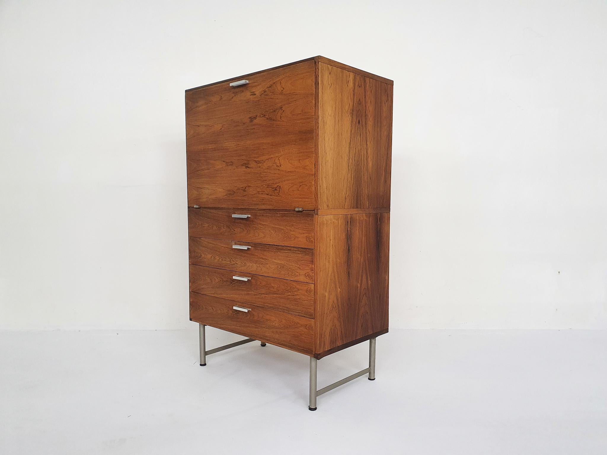 Dutch Rosewood Bar Cabinet or Secretaire by Cees Braakman for Pastoe CT69