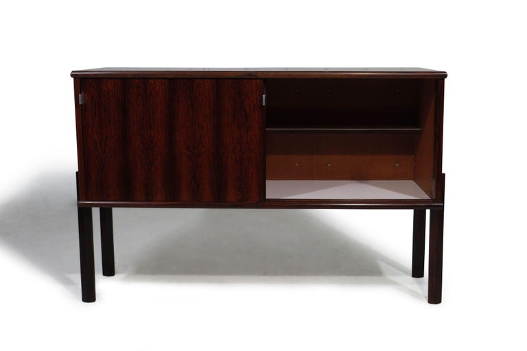 Rosewood Bar with Geometric Rosewood Pattern For Sale at 1stDibs
