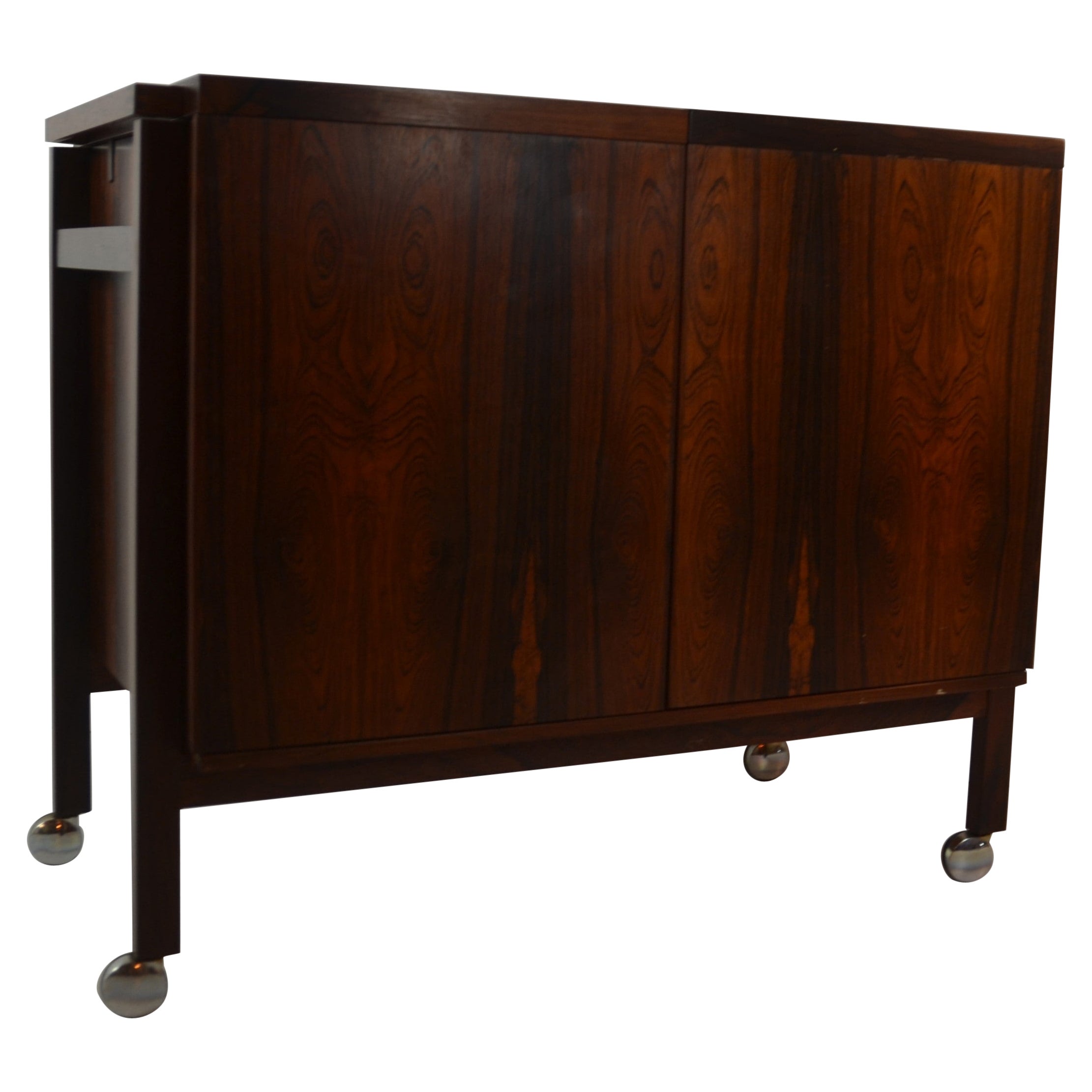 Bar-Cart aus Rosenholz von Erik Glasdam Jensen im Angebot