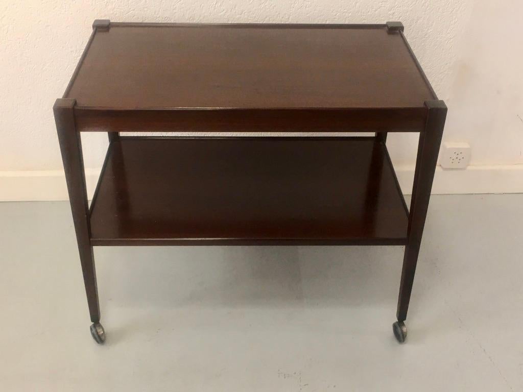 Two-tier rosewood bar cart produced by Kvalitet Form Denmark, circa 1960s
Very good condition.