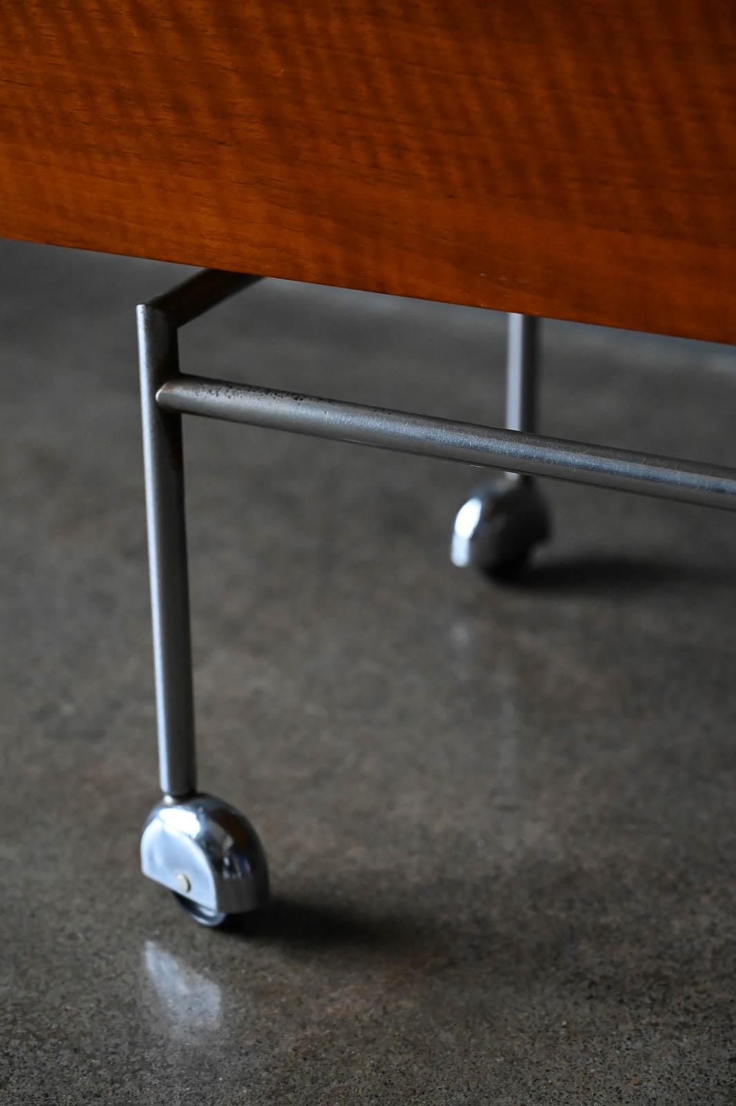 Walnut Bar Cart by Poul Nörreklit for E Pedersen, Denmark, 1960s 5