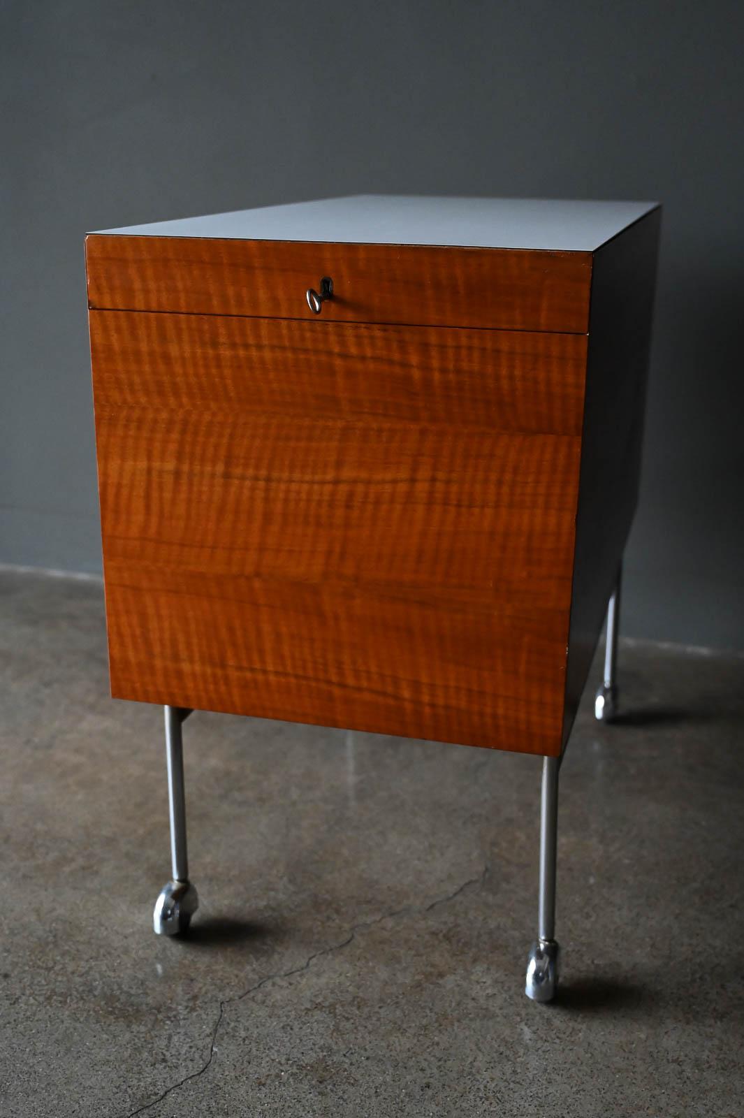 Walnut Bar Cart by Poul Nörreklit for E Pedersen, Denmark, 1960s 3