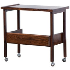 Rosewood Bar Cart by Sergio Rodrigues, Brazilian Mid-Century Modern Design