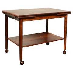 Rosewood Bar or Serving Cart by M. H. Mobler, Svendborg