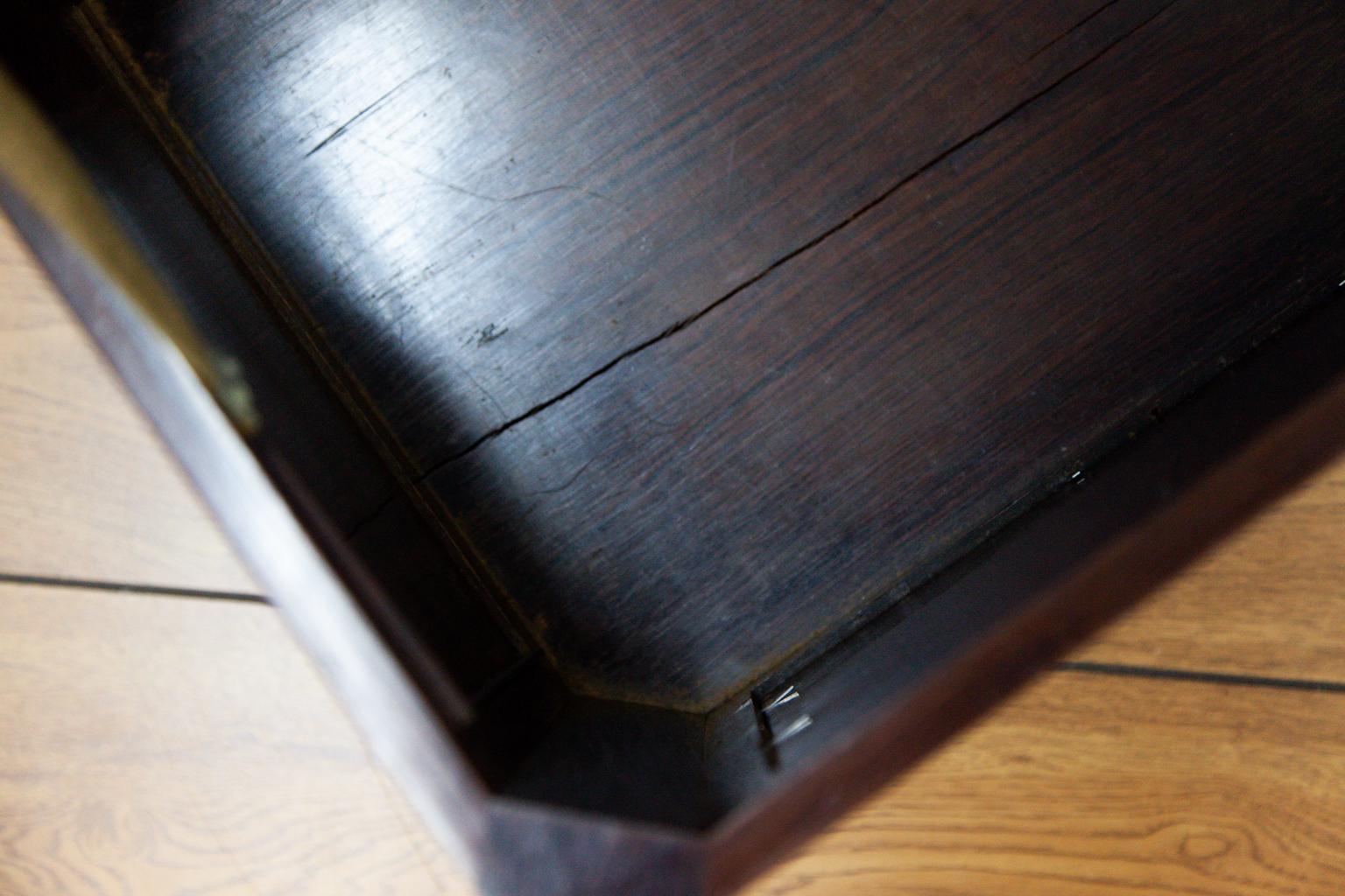 Hand-Carved Rosewood Barley Twist Lift Top Bench