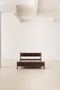 Rosewood Bed by Celina Decorações, 1960s, Double Size, Mid-Century Brazilian