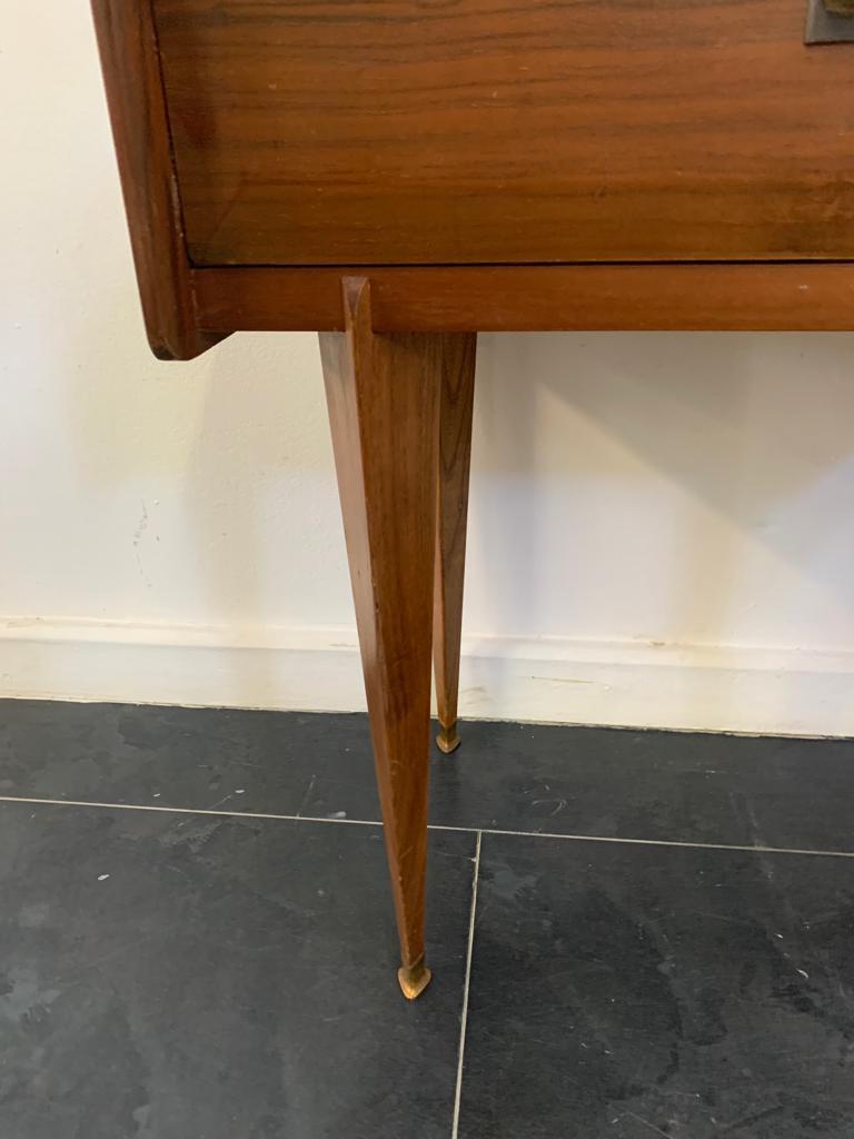 Rosewood Bedside Tables with Brass Tips, 1950s, Set of 2 For Sale 6