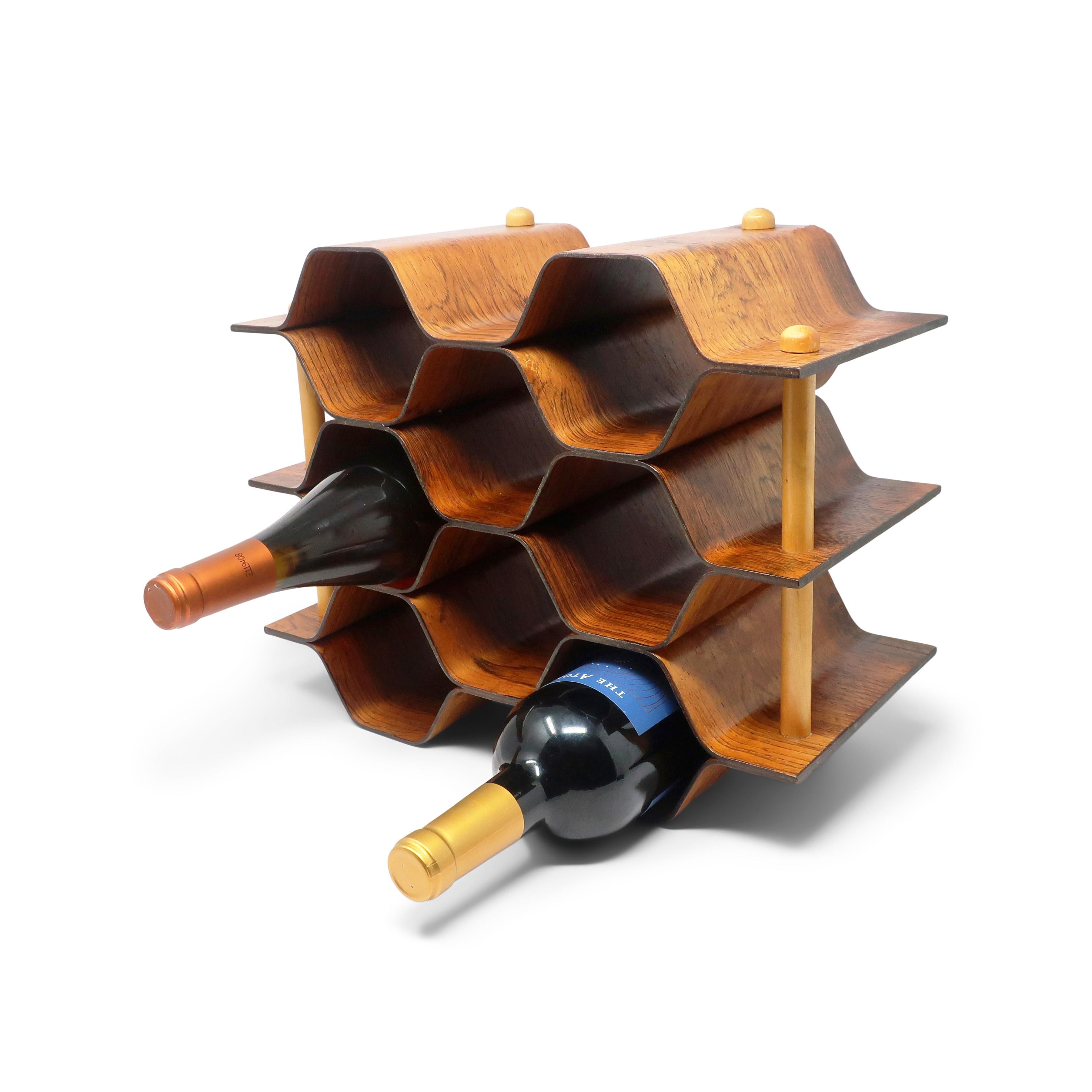 Weinregal aus Rosenholz und Buche und Bugholz von Torsten Johansson für AB Formtra im Angebot 4