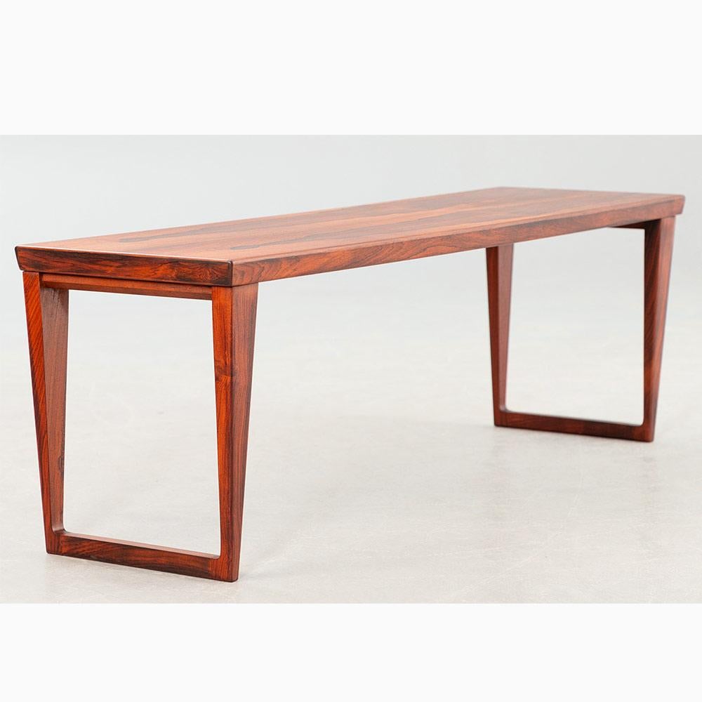 Mid-Century Modern Rosewood bench by Kai Kristiansen, design 1960's For Sale