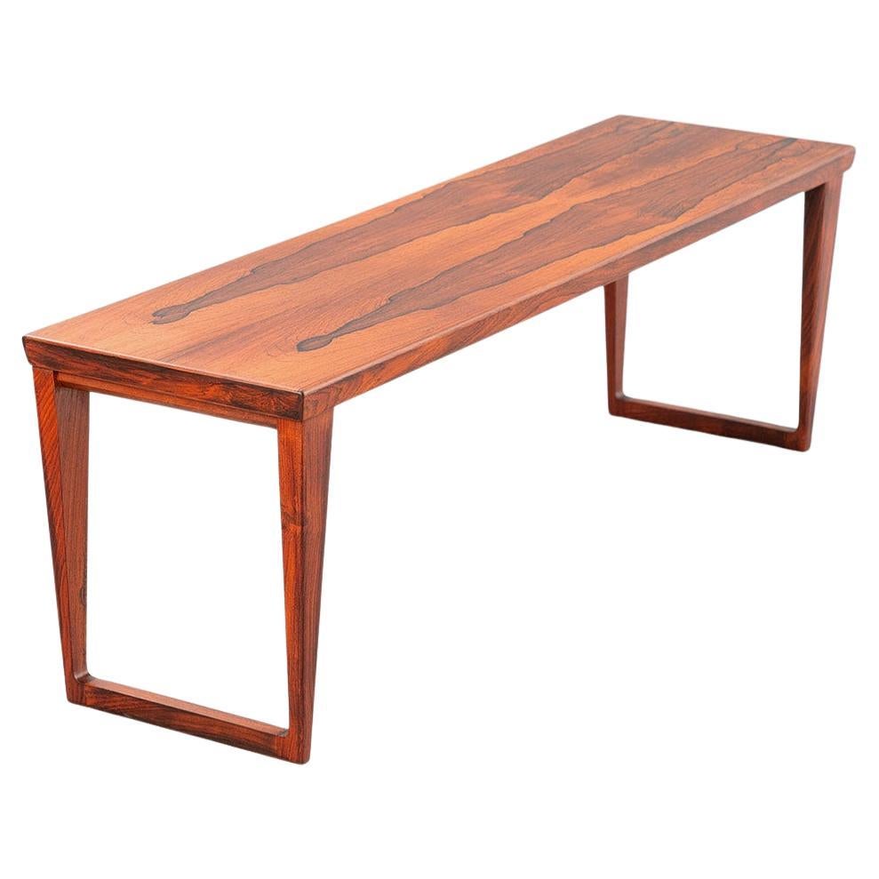 Banc en bois de rose de Kai Kristiansen, design des années 1960